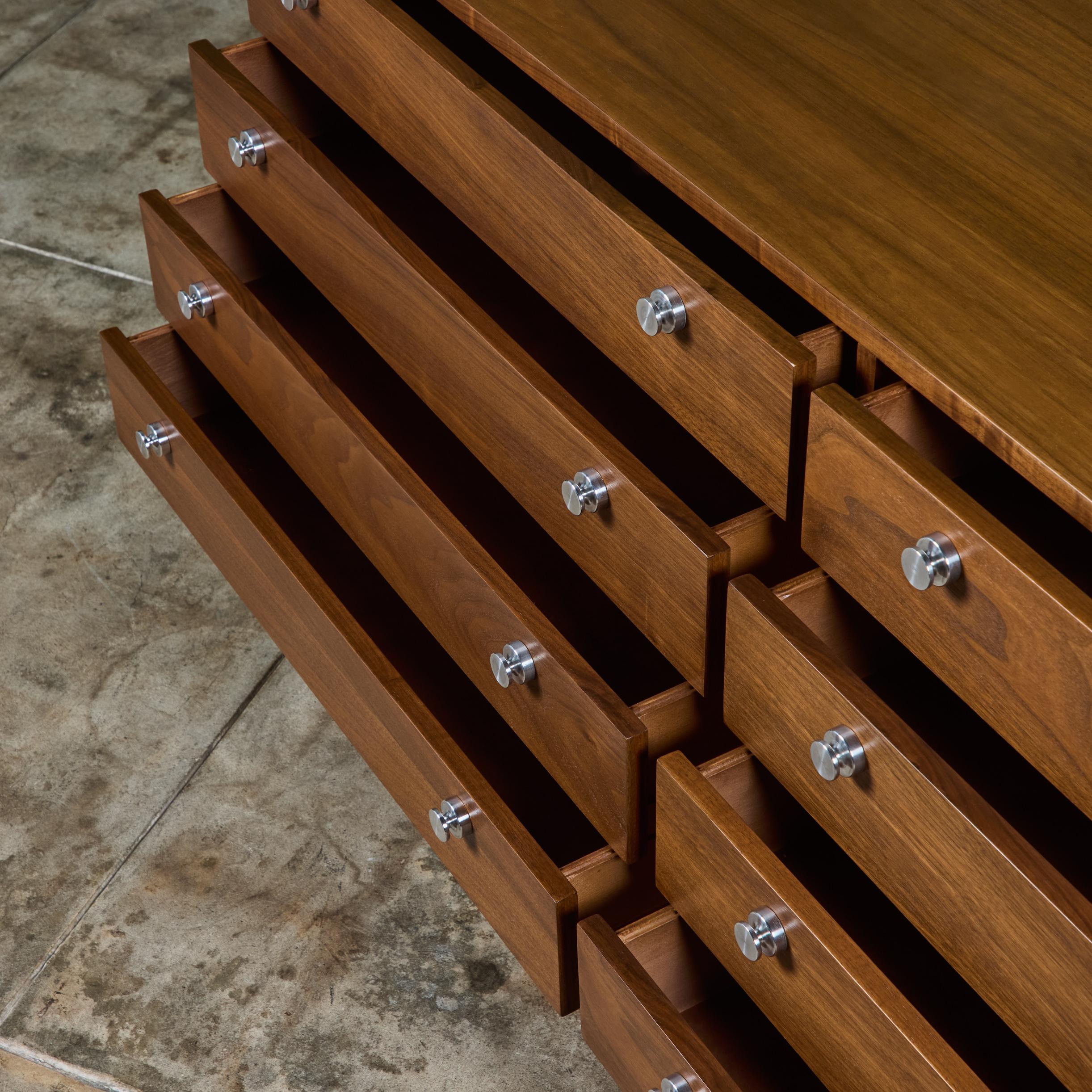 Walnut Eight Drawer Dresser 5