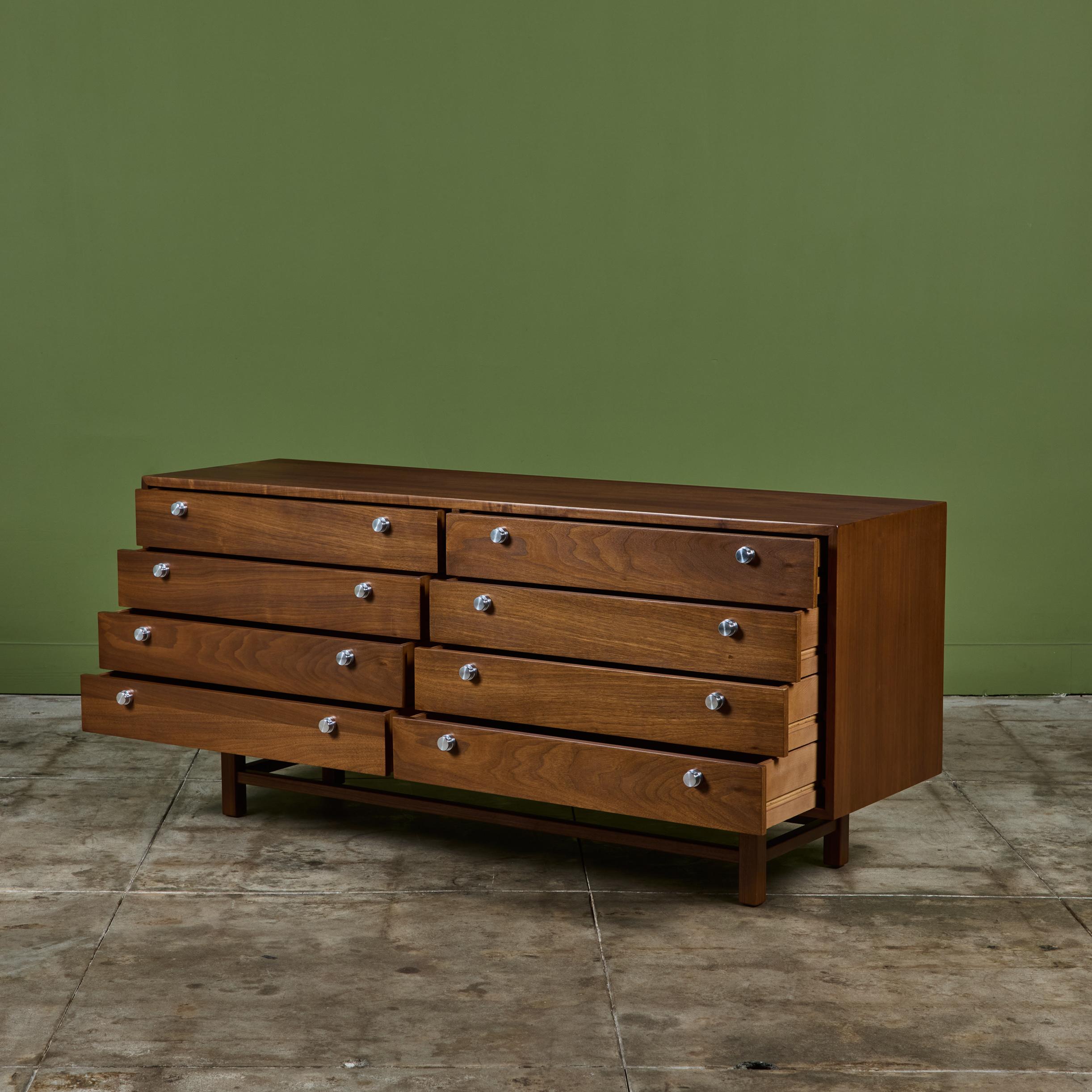 Walnut Eight Drawer Dresser 2