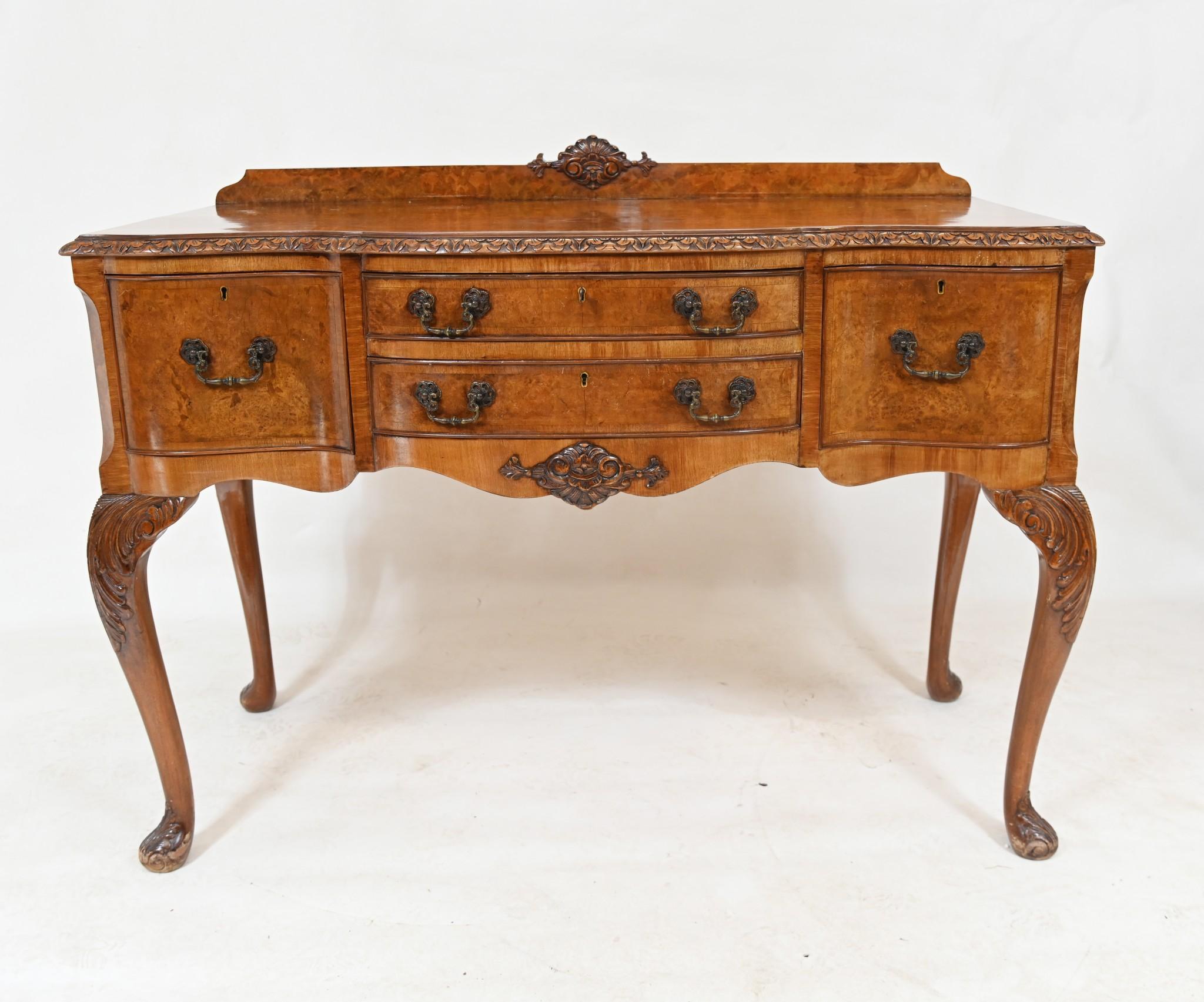 Walnut Epstein Sideboard Antique Serving Table 1930s For Sale 8