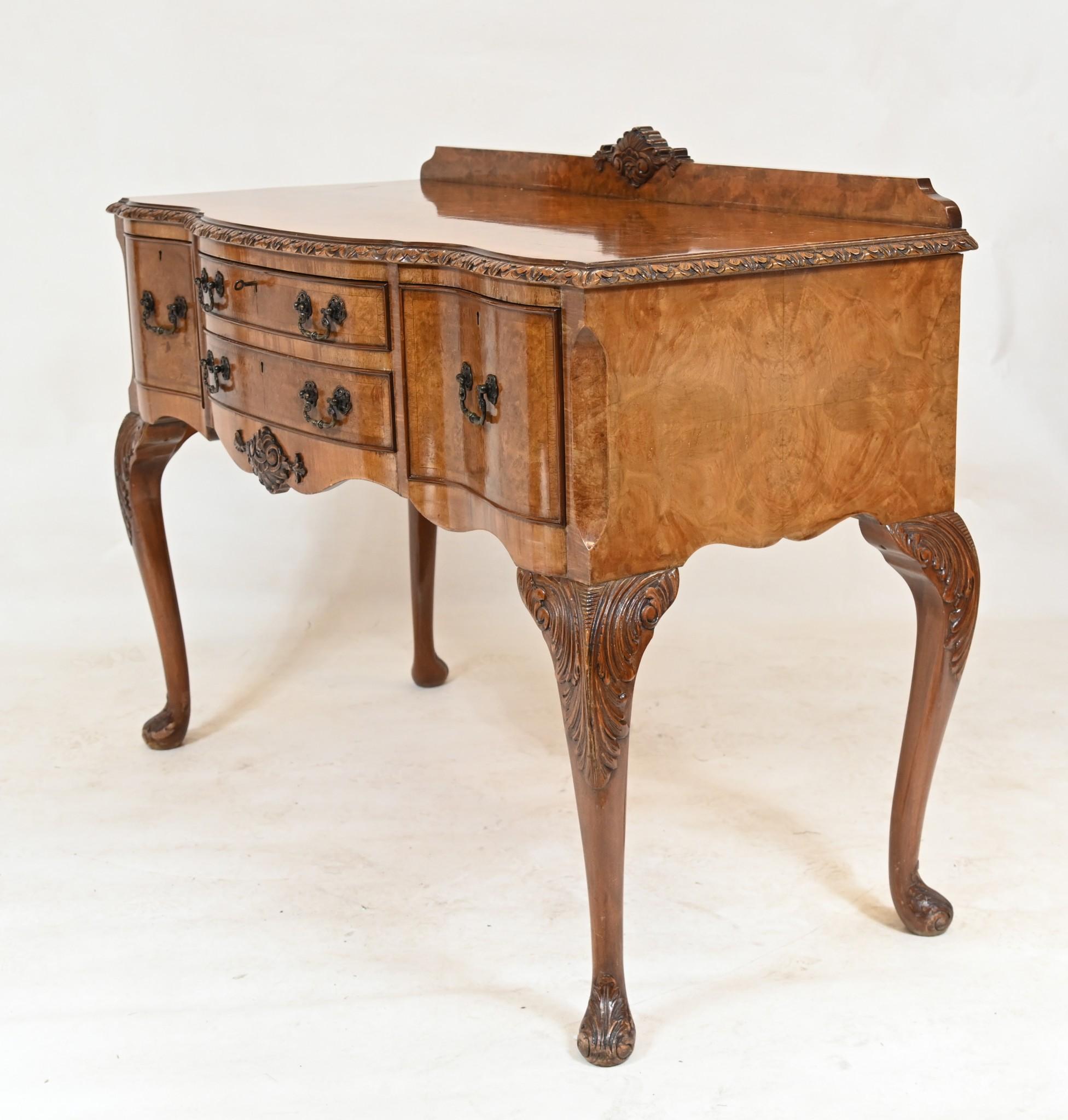 Walnut Epstein Sideboard Antique Serving Table 1930s For Sale 9
