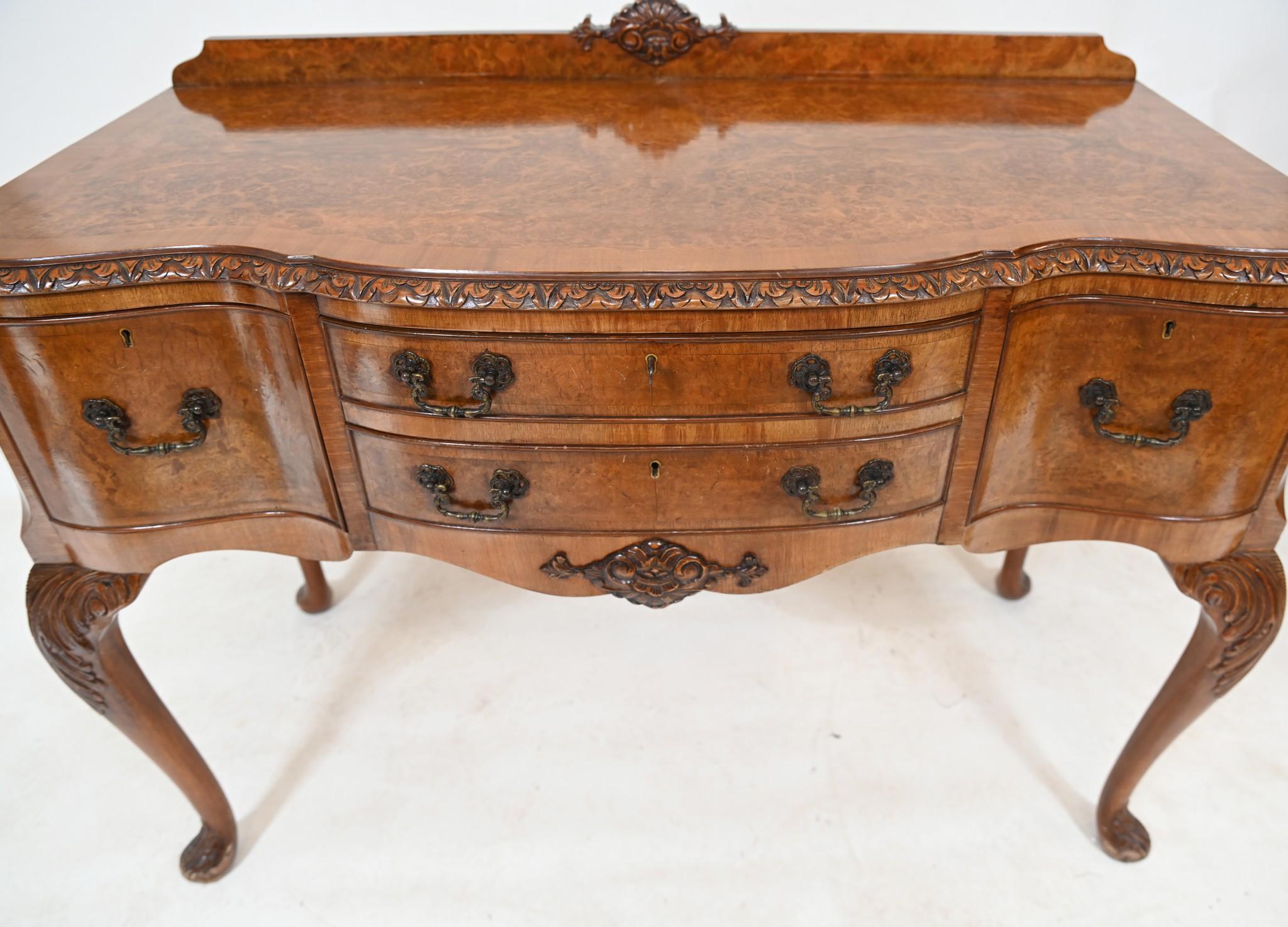 Walnut Epstein Sideboard Antique Serving Table 1930s For Sale 5