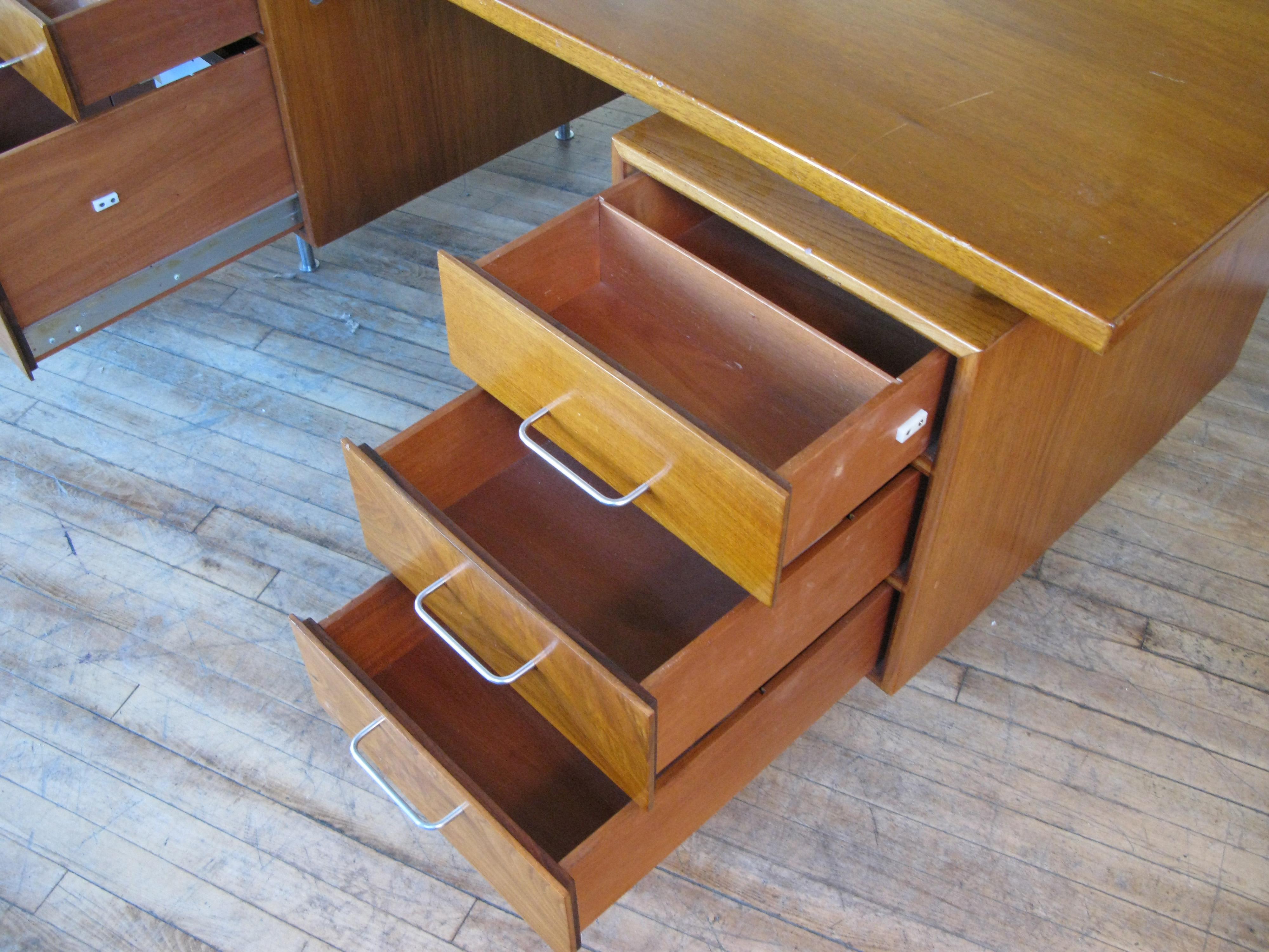 American Walnut Executive Desk by Jens Risom, circa 1950