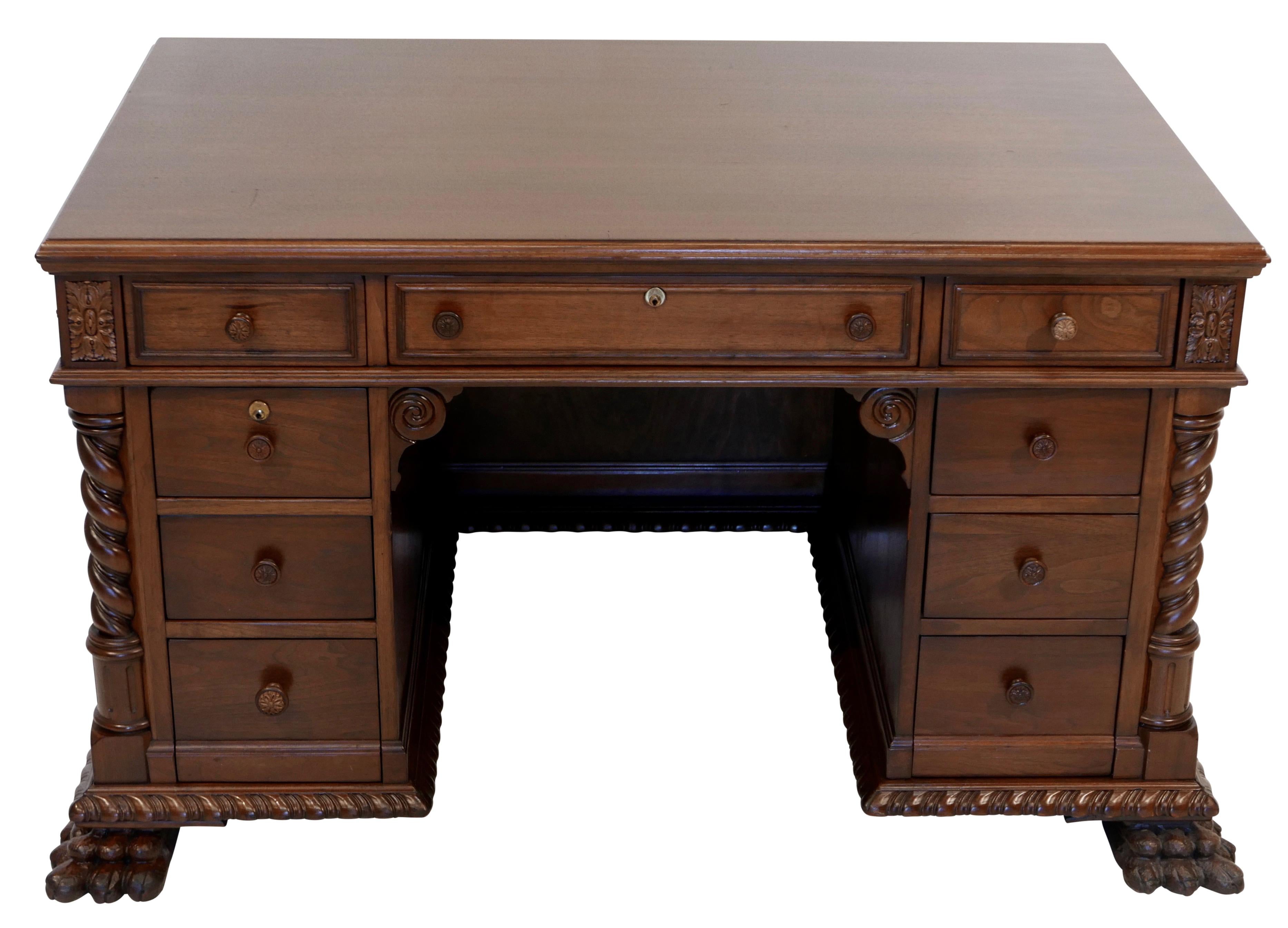 Walnut Executive Desk St. Francis Hotel San Francisco, Early to Mid-20th Century 8