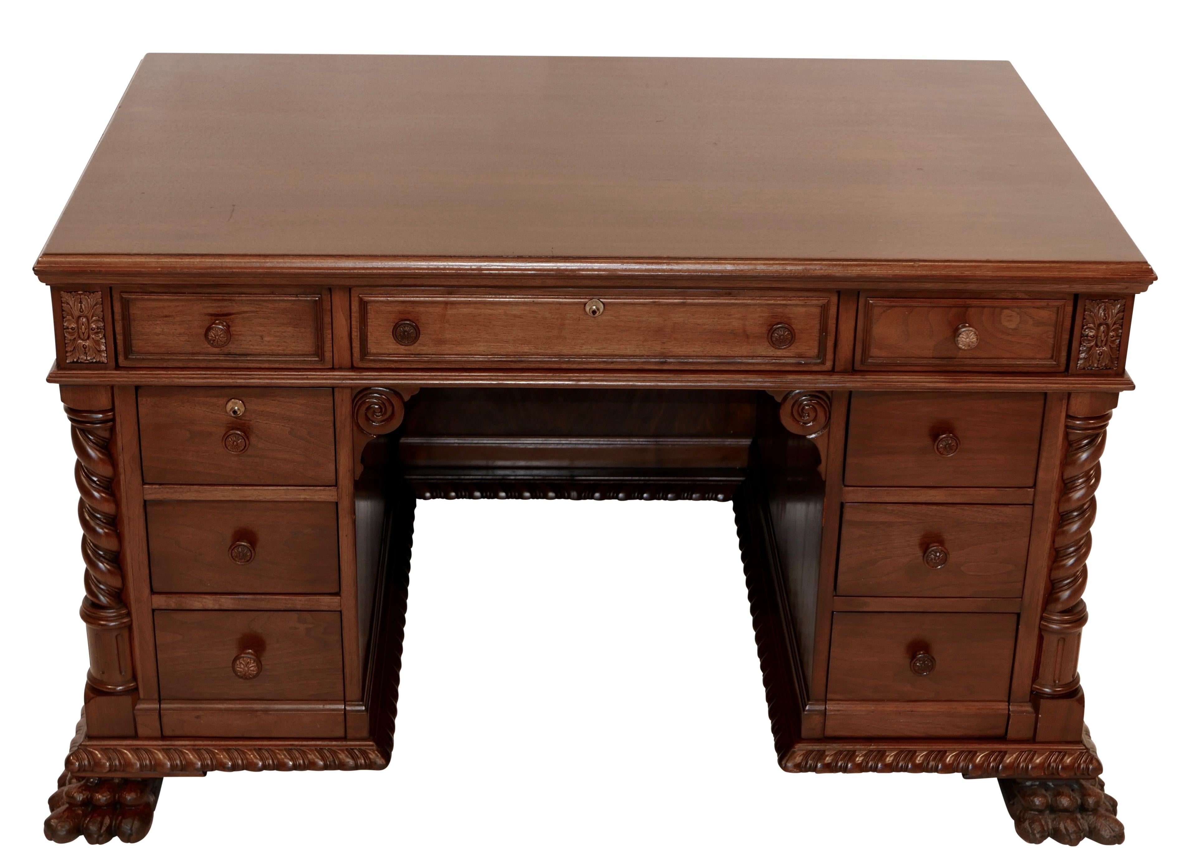 American Walnut Executive Desk St. Francis Hotel San Francisco, Early to Mid-20th Century