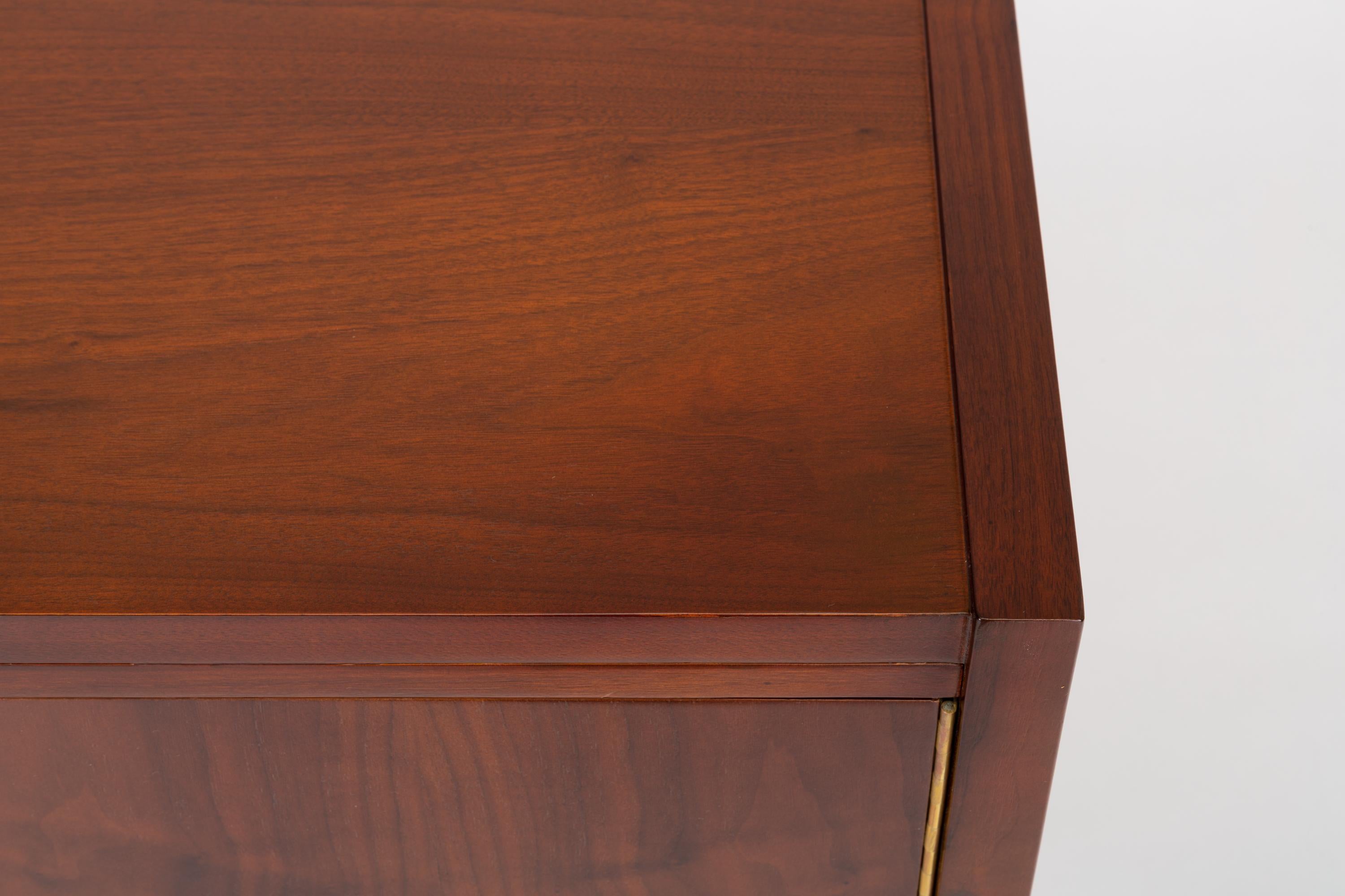 Walnut Executive Desk with Rosewood and Brass Details, Edward Wormley for Dunbar 11