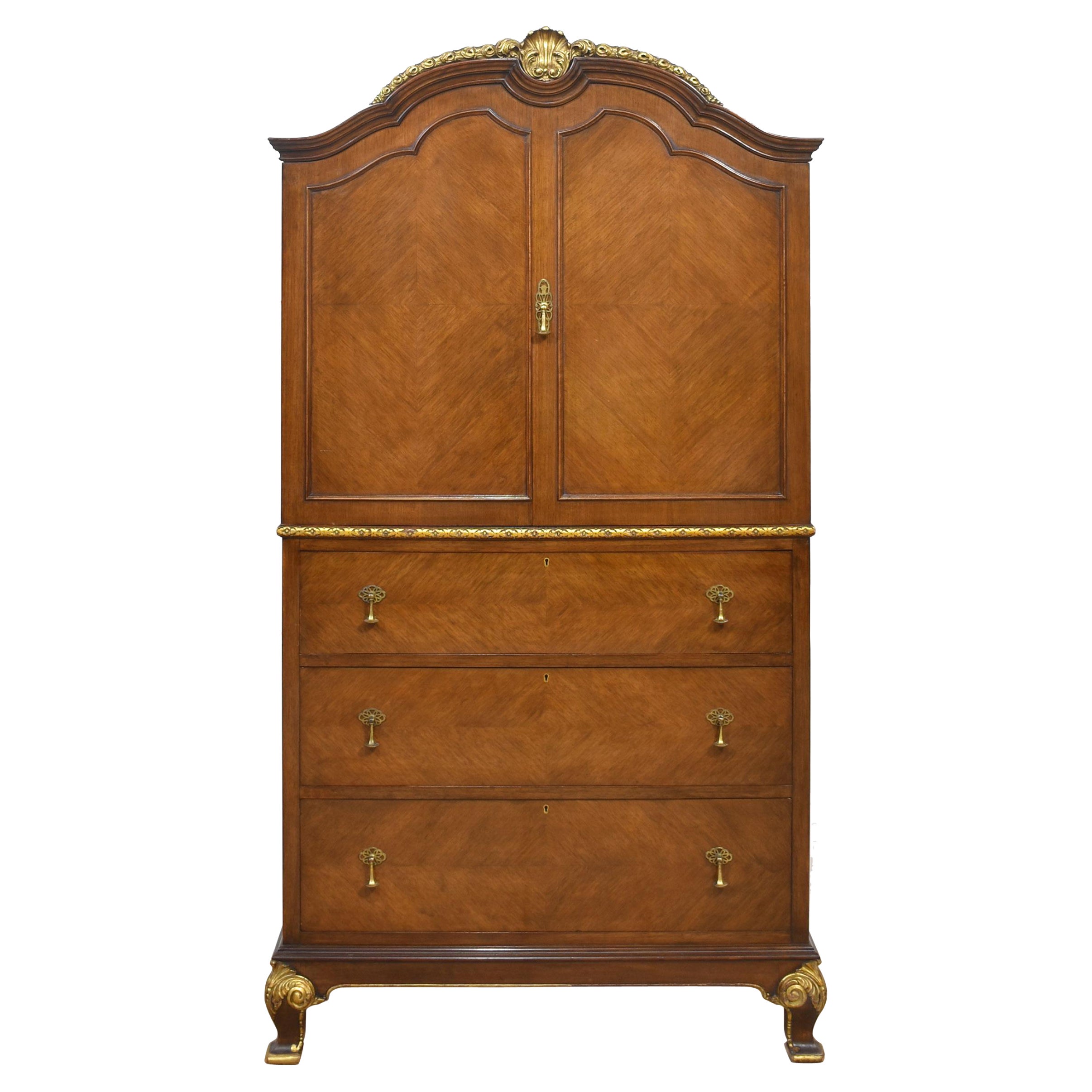 Walnut figured cabinet