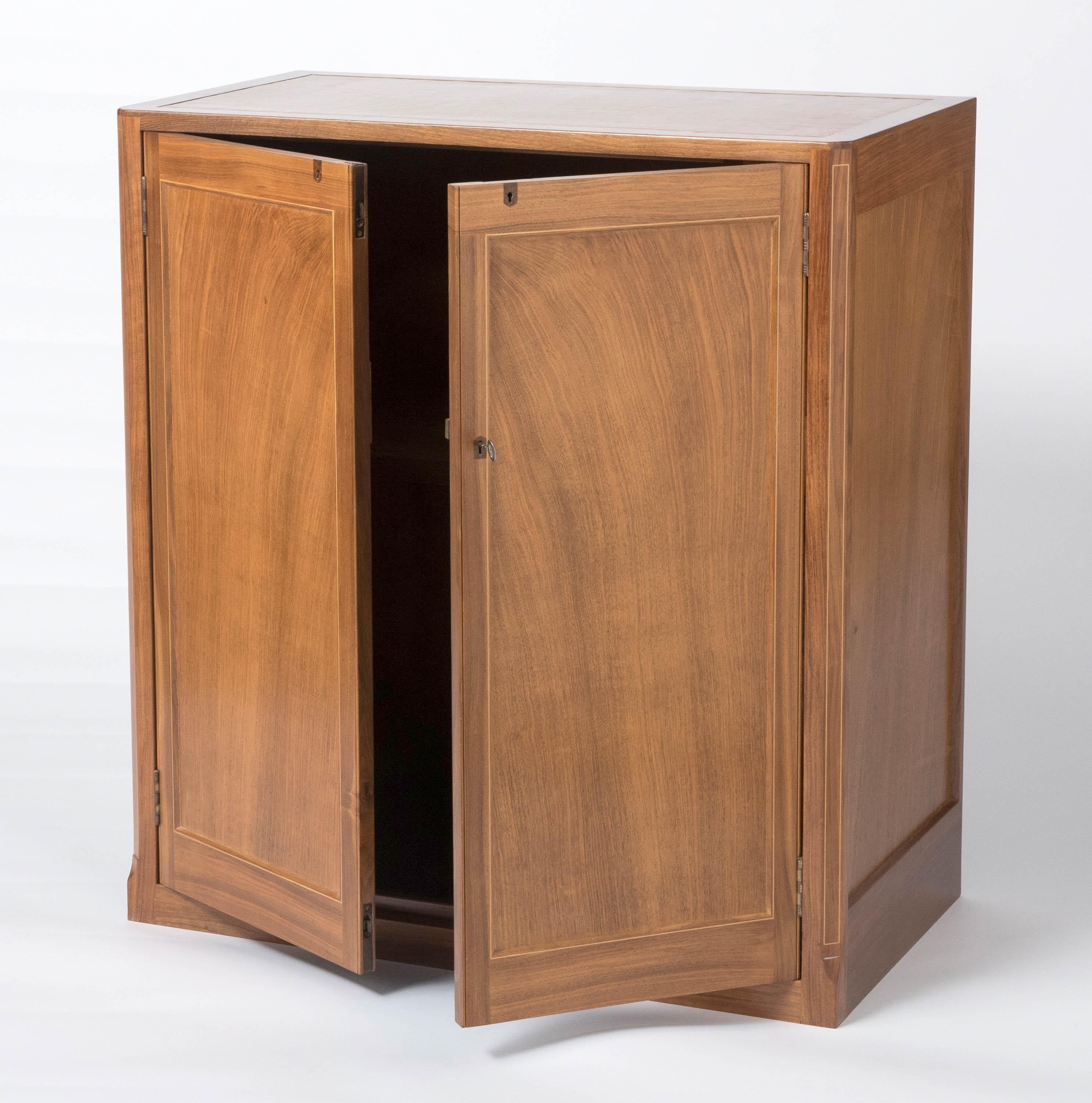 Mid-20th Century Walnut Filling Cabinet by Edward Barnsley, England, circa 1969