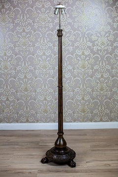 Walnut Floor Lamp From the Interwar Period