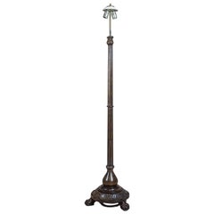 Walnut Floor Lamp From the Interwar Period
