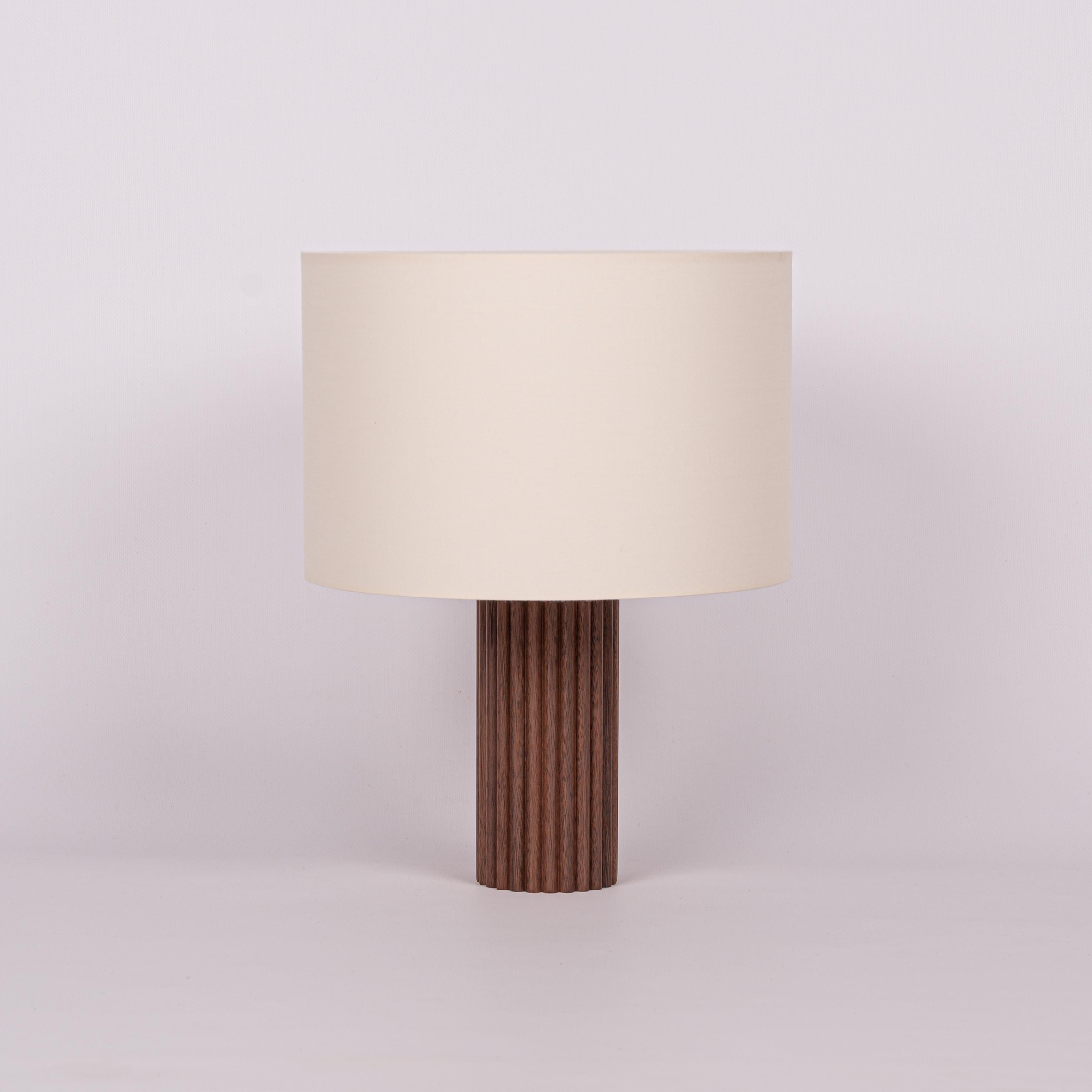 Walnut Flutita Table Lamp by Simone & Marcel
Dimensions: Ø 30 x H 40 cm.
Materials: Cotton and walnut.

Also available in different marble and wood options and finishes. Custom options available on request. Please contact us. 

All our lamps can be