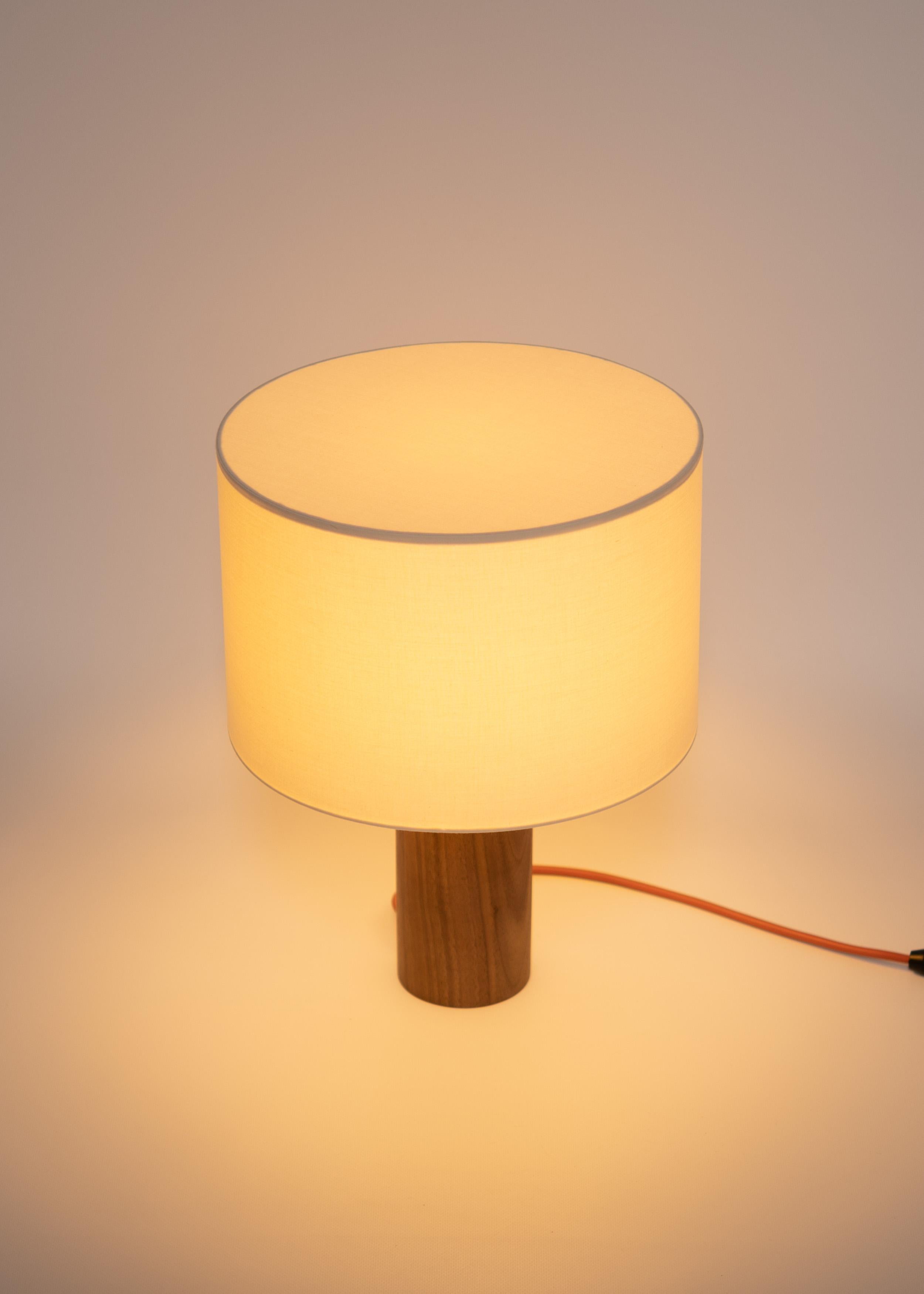 Other Walnut Flutita Table Lamp by Simone & Marcel For Sale