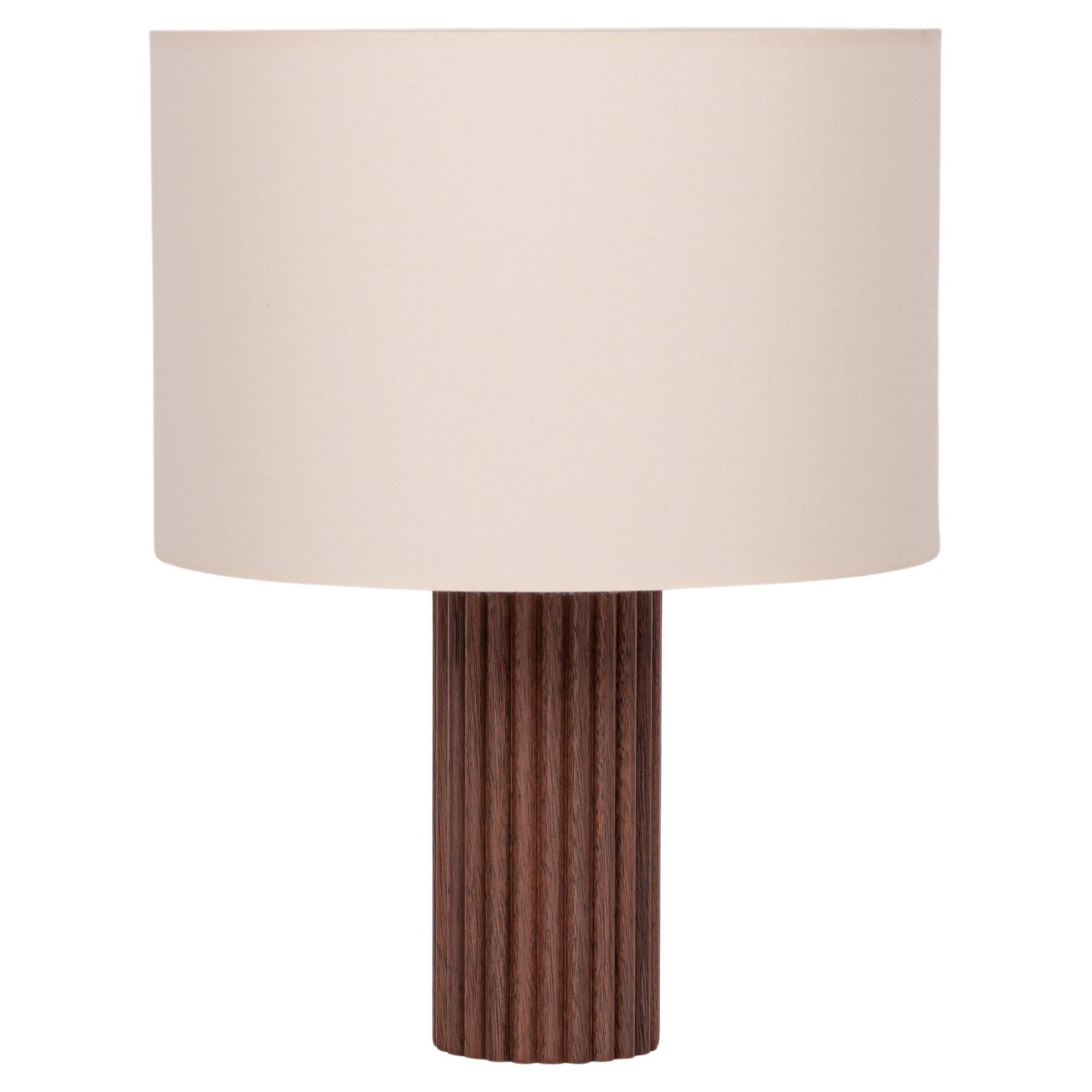 Walnut Flutita Table Lamp by Simone & Marcel For Sale