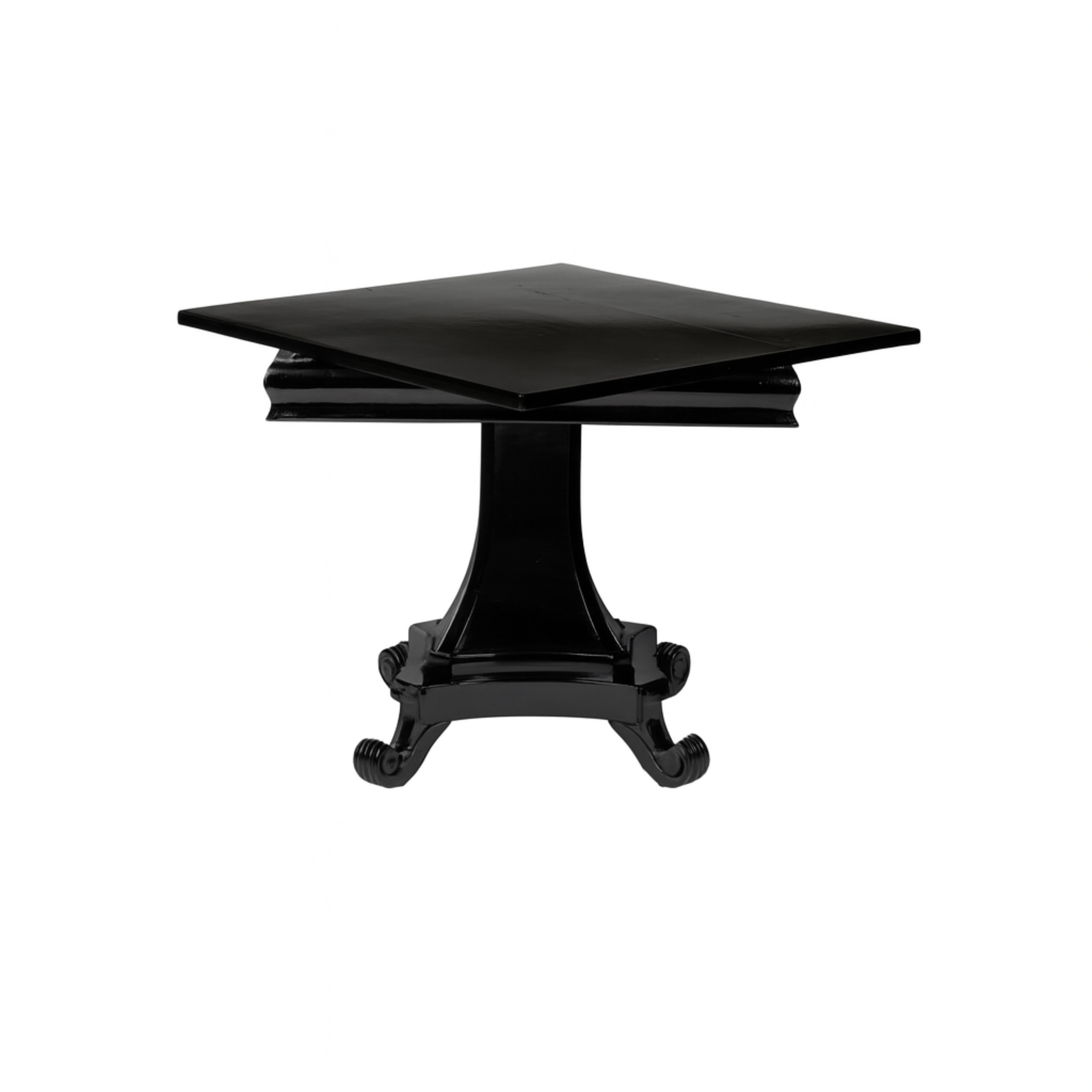 Noce Tavolo Foldes in noce con lacca nera, XIX secolo, Inghilterra in vendita