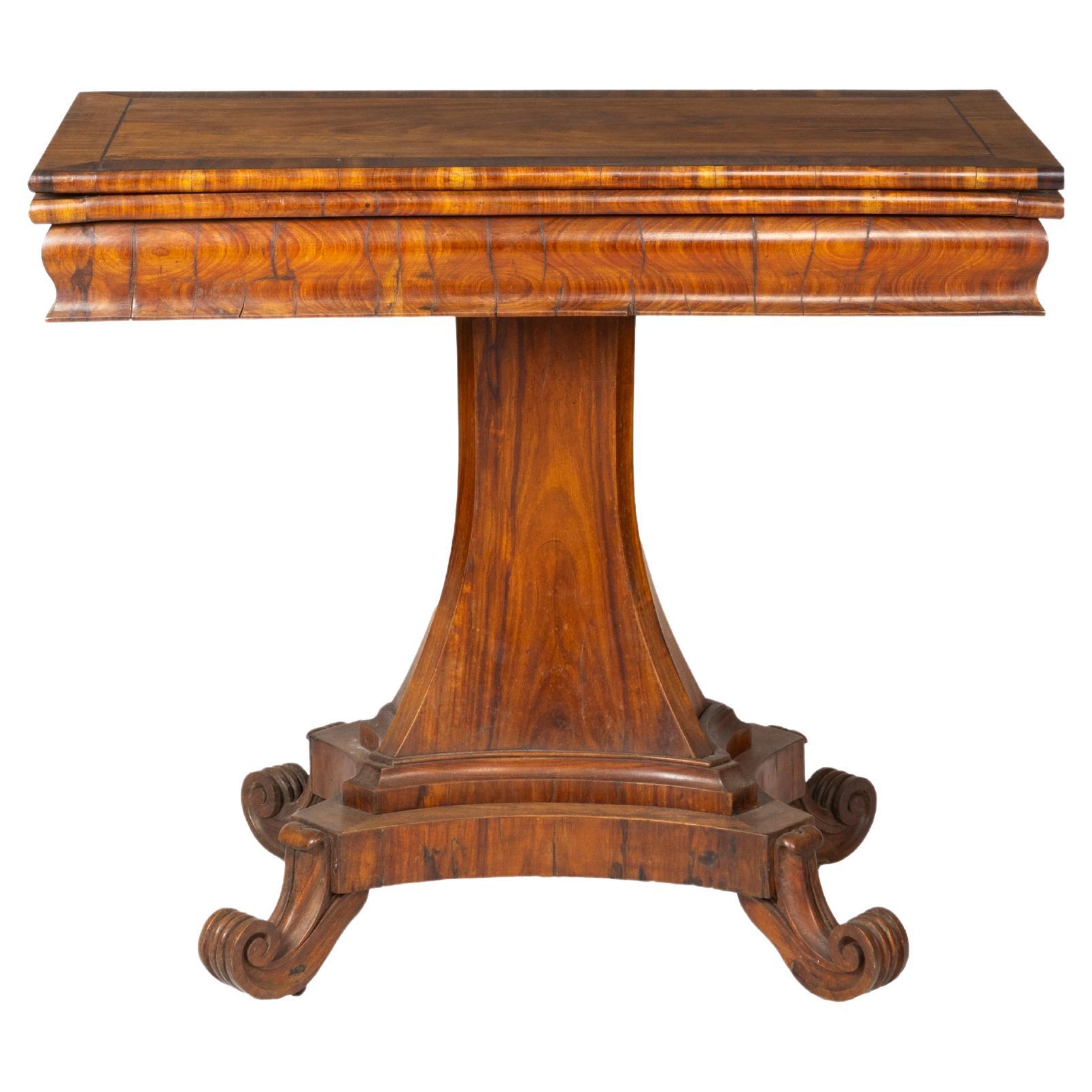 Walnut  Fold-Over Table, 19th Century, England For Sale