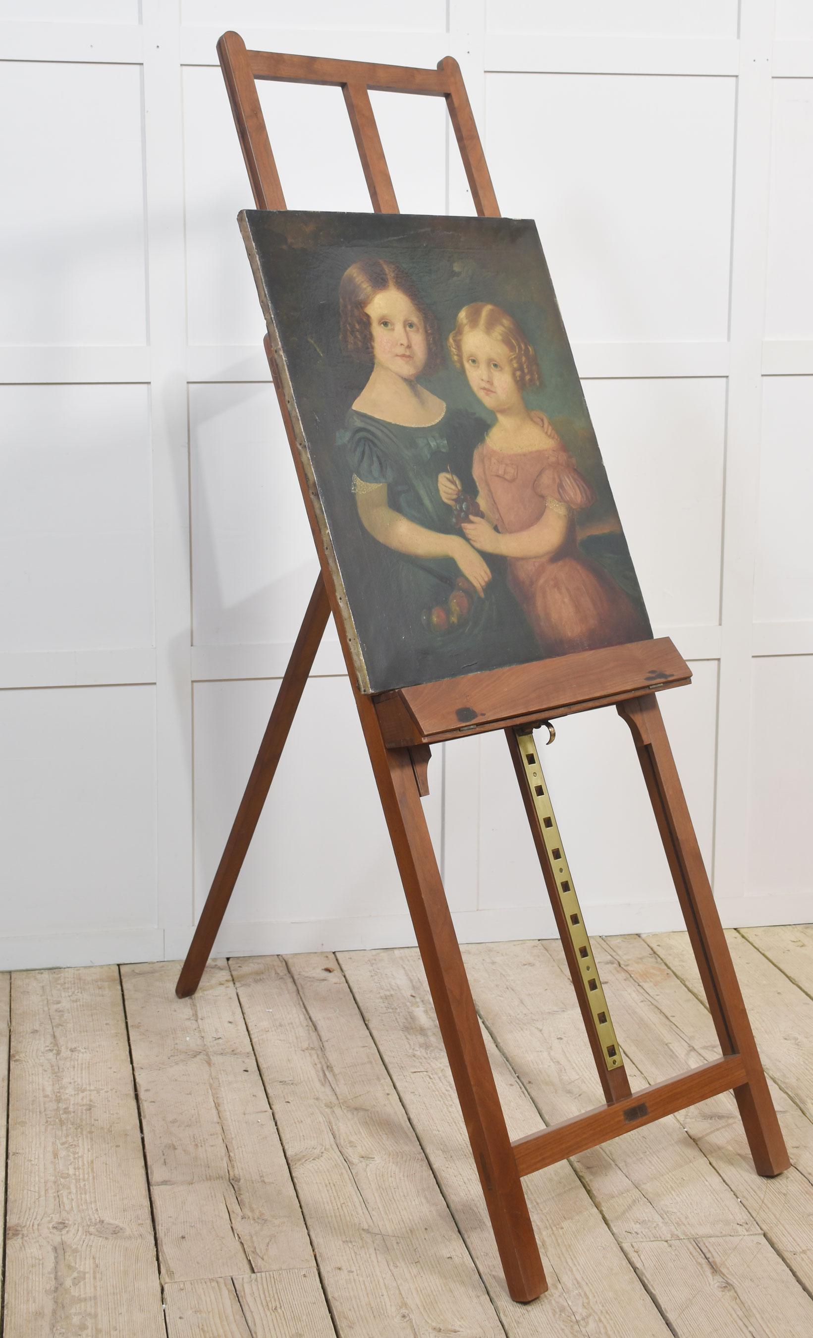 Walnut Folding Artists Easel In Good Condition For Sale In Cheshire, GB