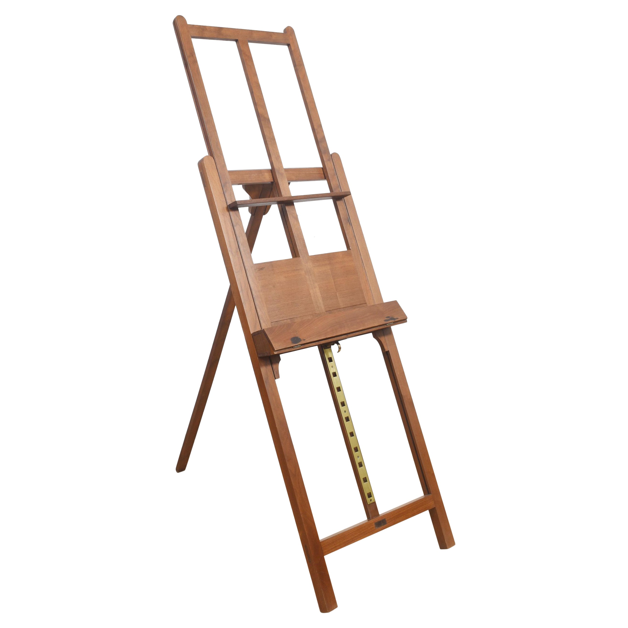 Walnut Folding Artists Easel For Sale