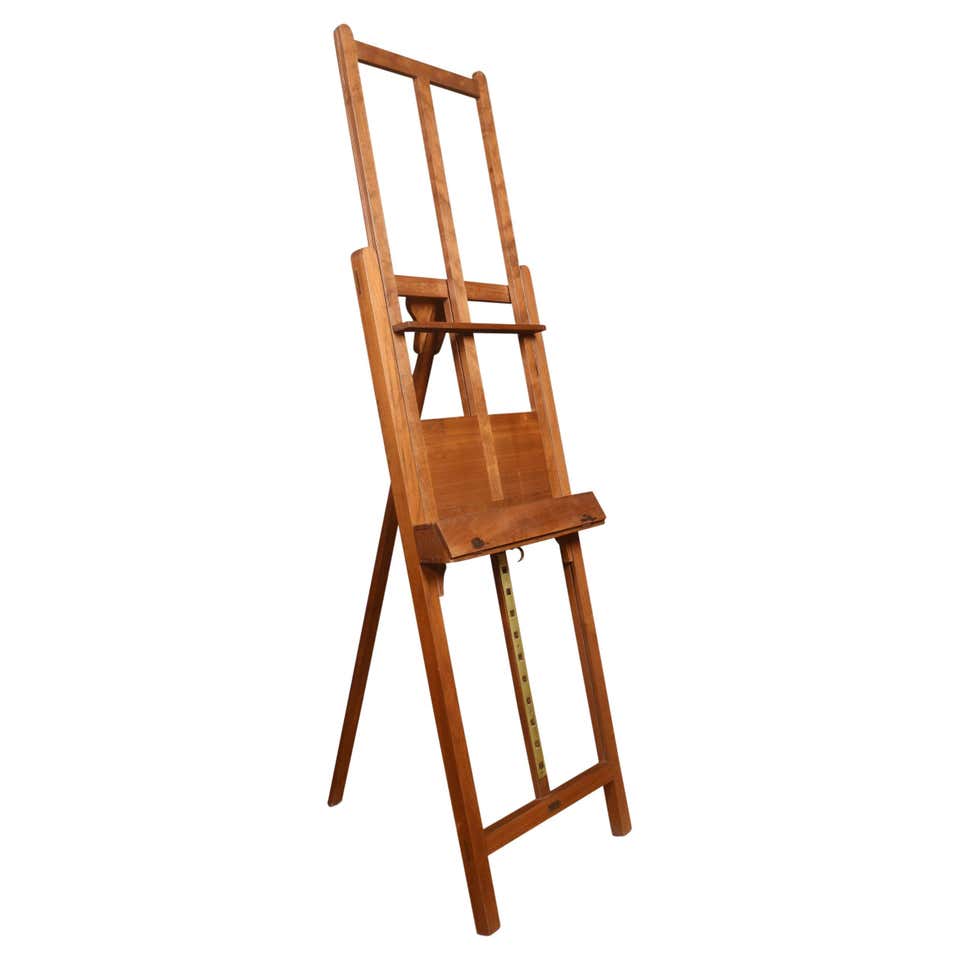 Oak Artist’s Fully Adjustable Studio Easel For Sale at 1stDibs