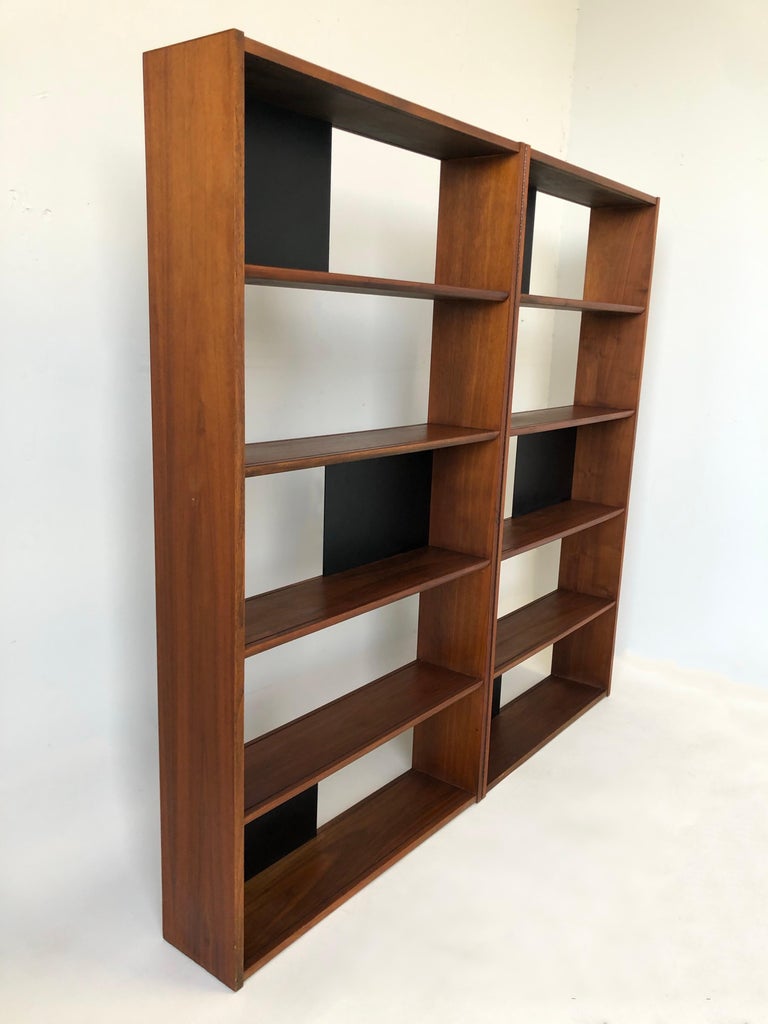 Walnut Folding Bookcase or Room Divider by Evans Clark for Glenn of California 1