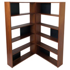 Klappbares Bücherregal oder Raumteiler aus Nussbaumholz von Evans Clark für Glenn of California