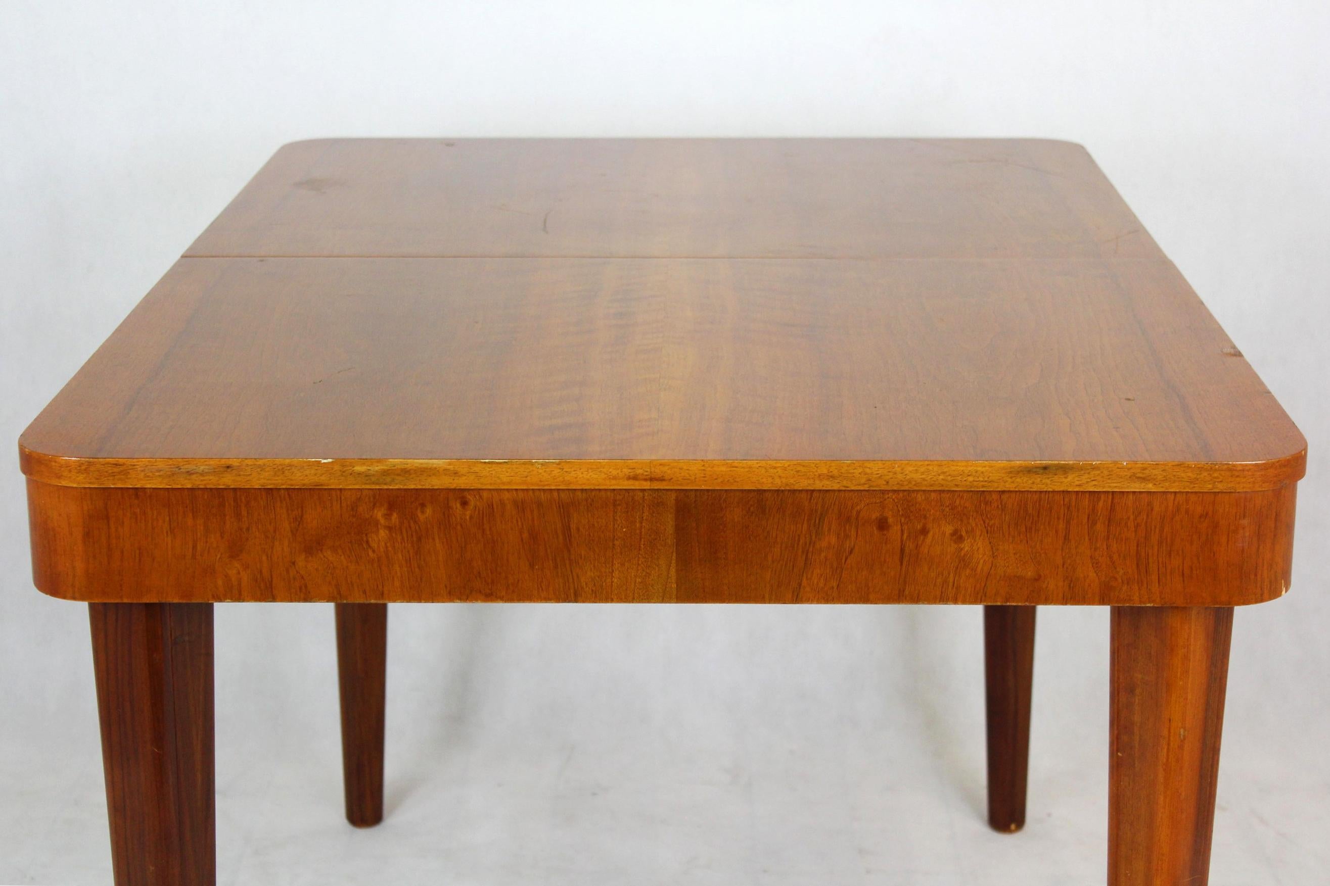 Walnut Folding Dining Table by Jindřich Halabala for UP Zavody, 1940s 10