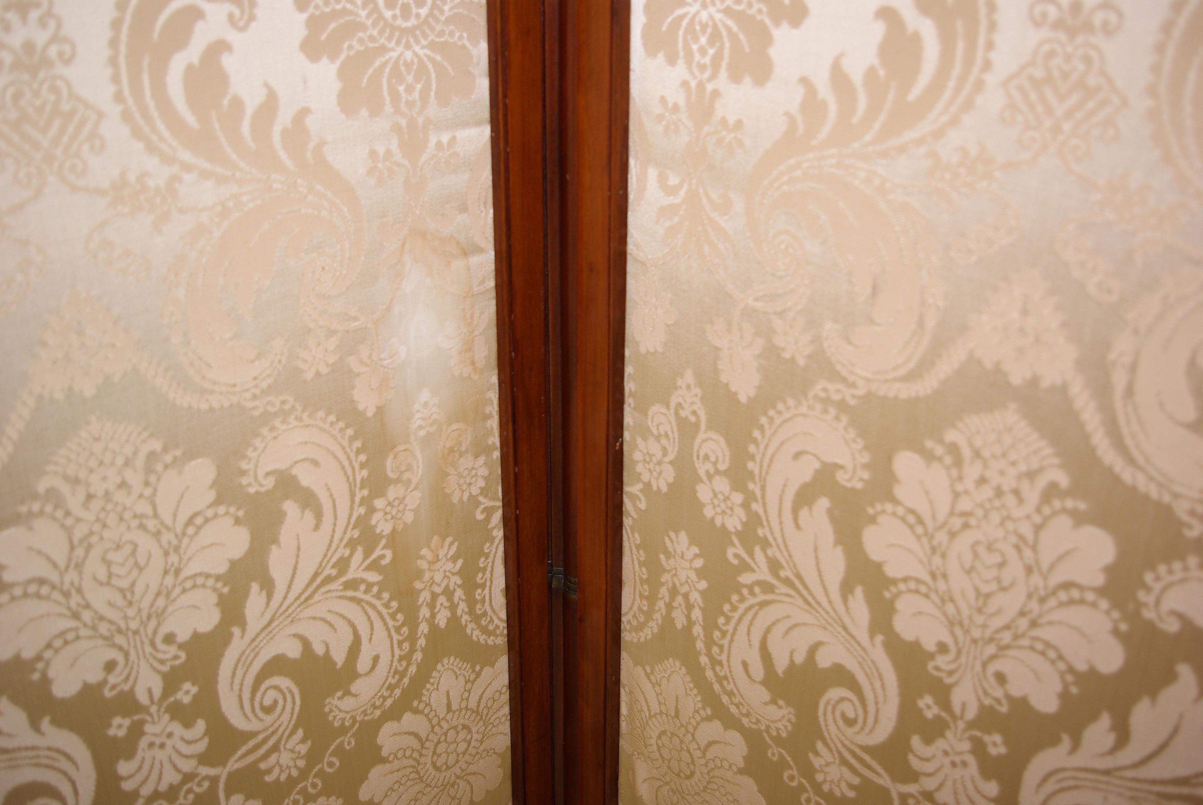 Walnut Folding Screen, Room Divider Screen, 4 Panels, 1890, Antique, B1266 For Sale 5