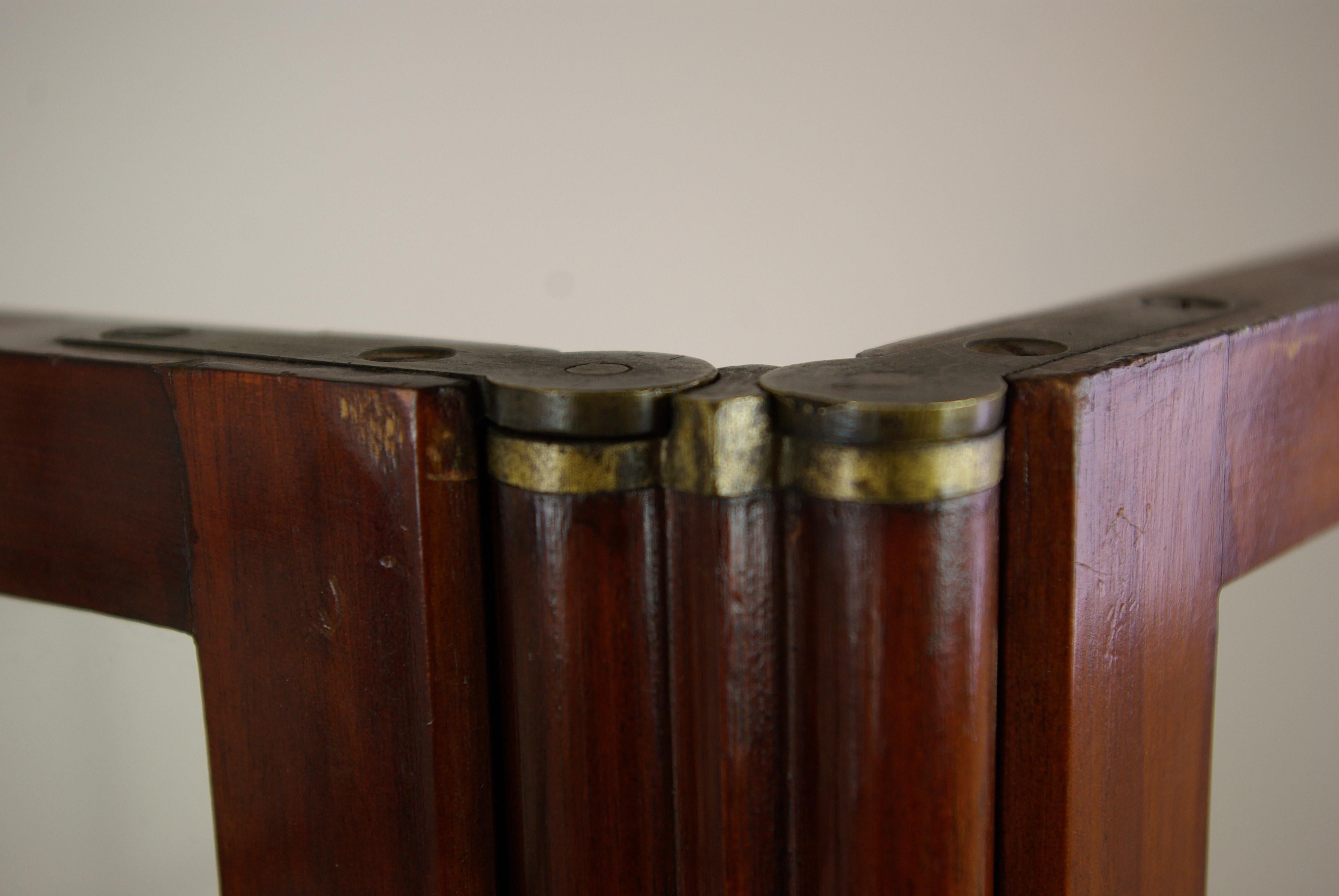 Hand-Crafted Walnut Folding Screen, Room Divider Screen, 4 Panels, 1890, Antique, B1266 For Sale