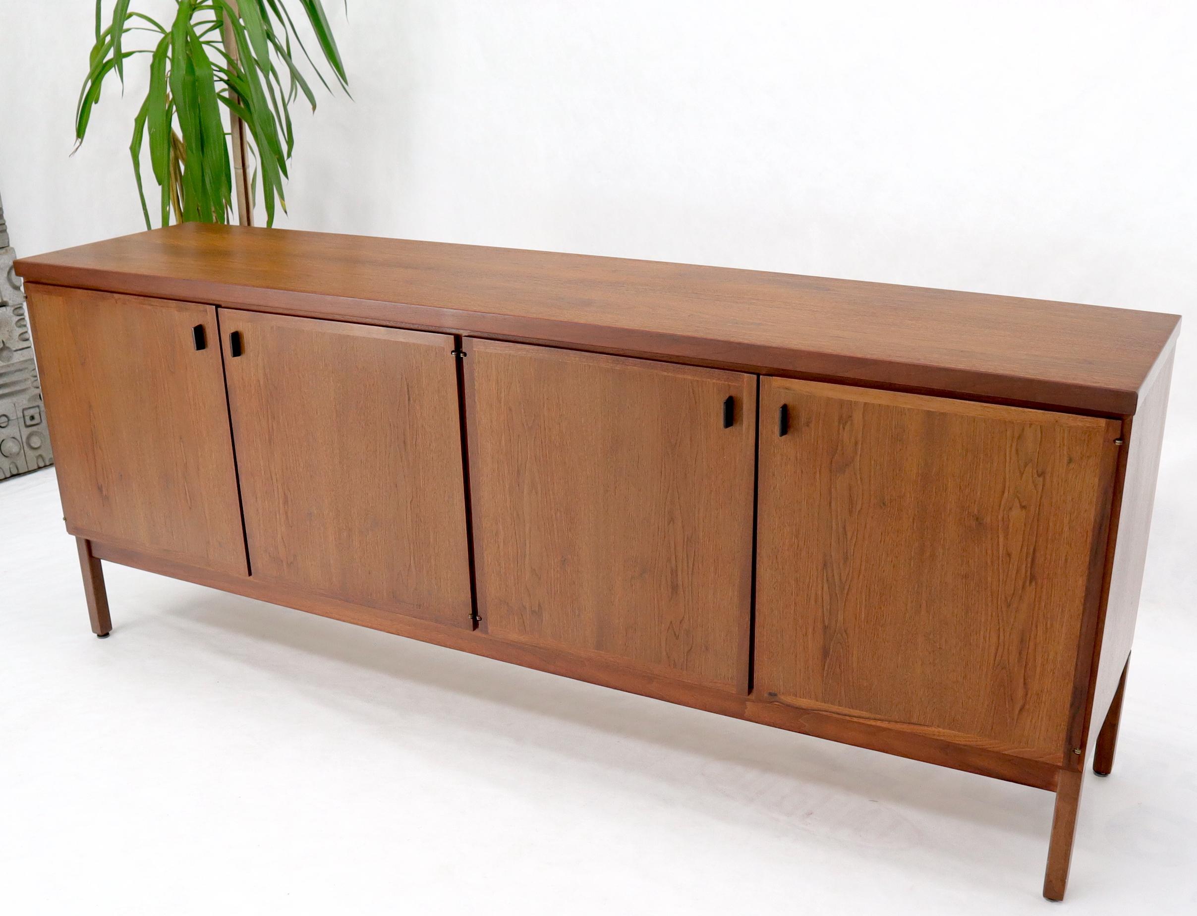 American Walnut Four Doors Compartment Long Credenza
