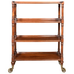 Walnut Four Tier Drinks Trolly