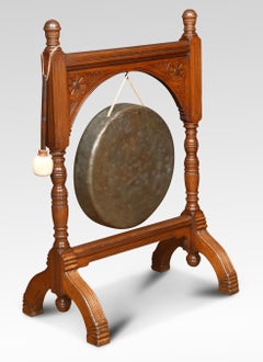 Walnut framed dinner gong