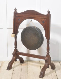Walnut framed dinner gong