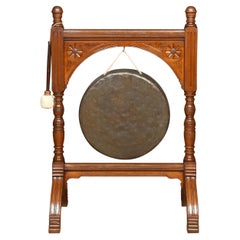 Antique Walnut framed dinner gong