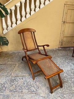 Chaise de pont pliante en noyer pour bateau à vapeur