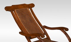 Chaise longue à vapeur pliante avec cadre en noyer