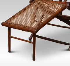 Walnut framed folding Steamer deck chair