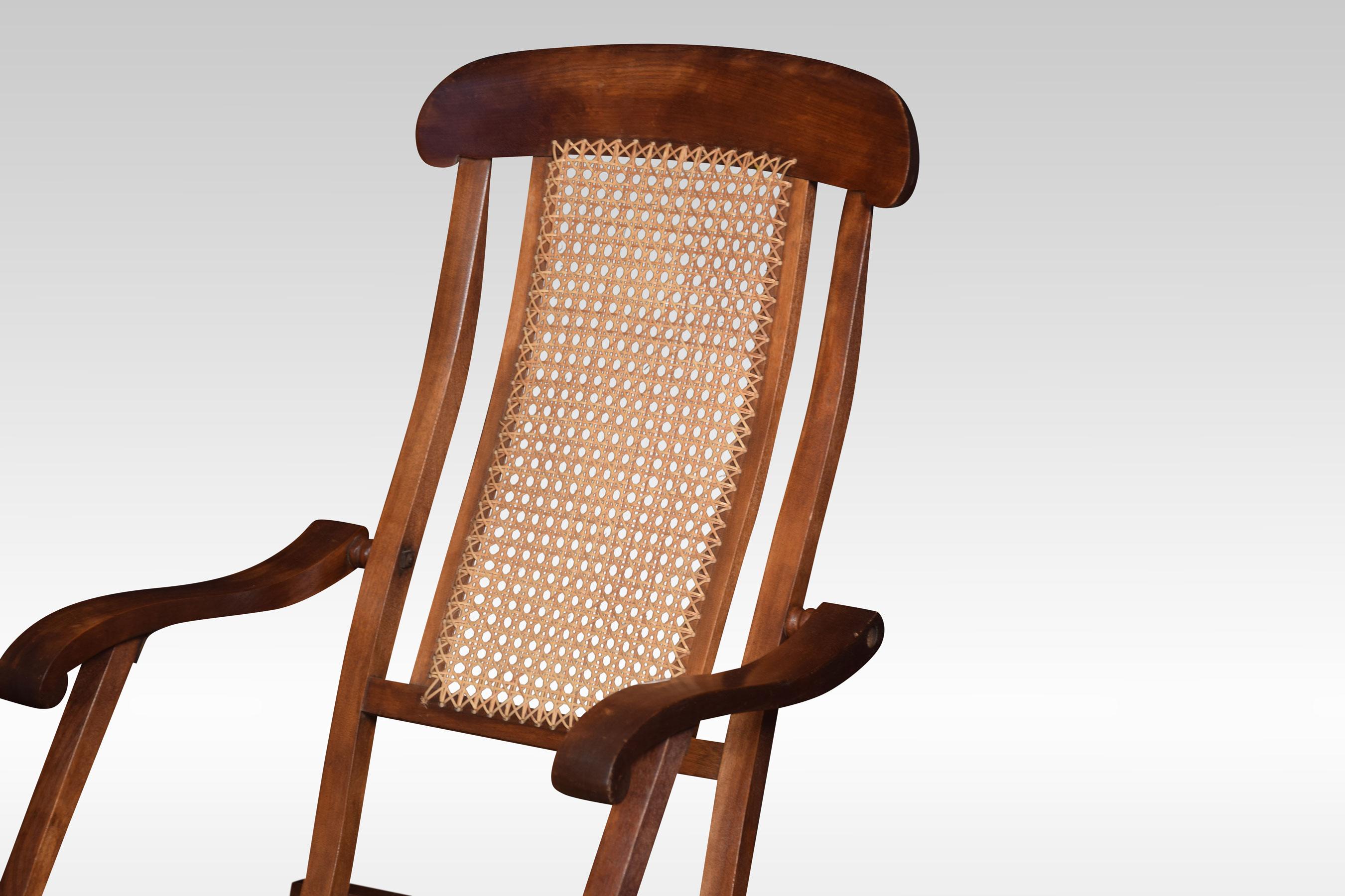 20th Century Walnut Framed Folding Steamer Deck Chair