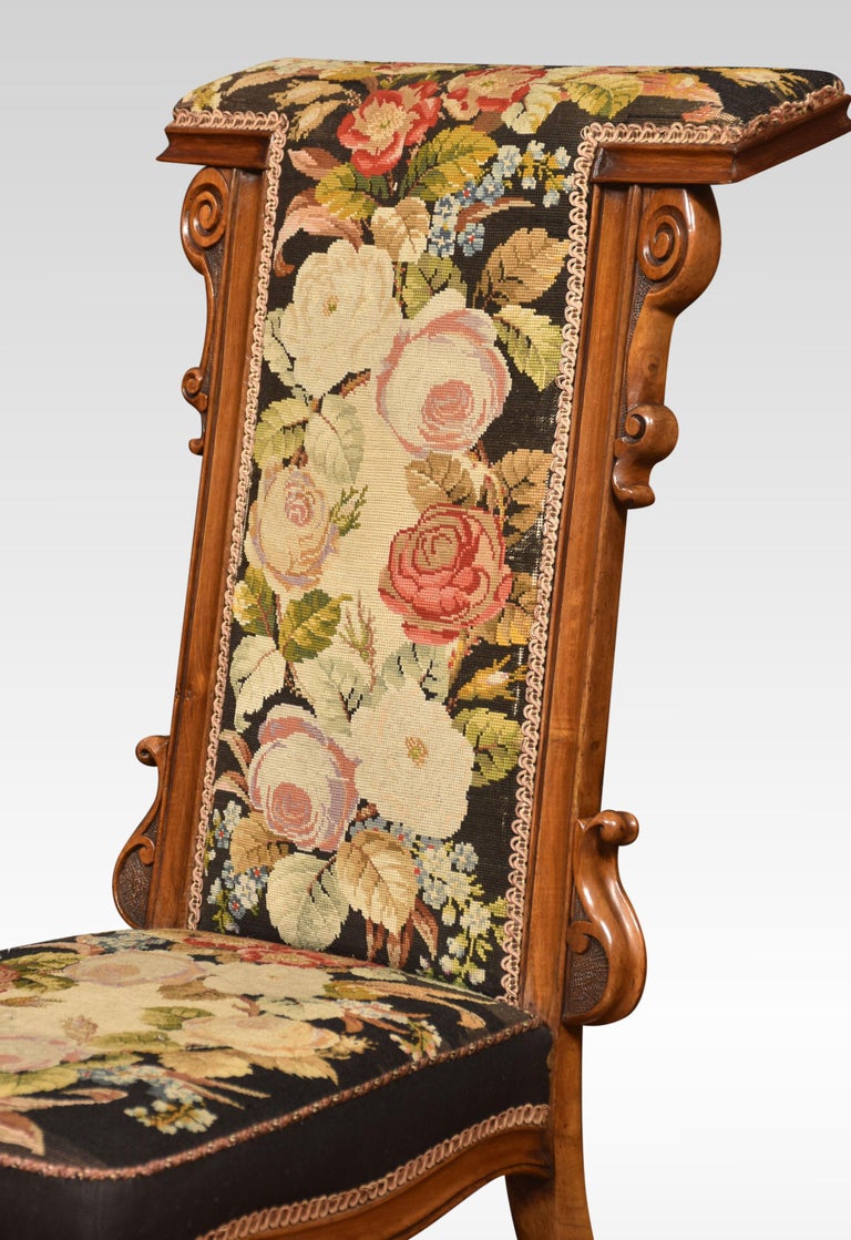 Walnut Framed Nursing Chair For Sale at 1stDibs
