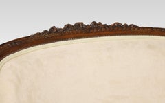 Walnut Framed Two-Seater Settee