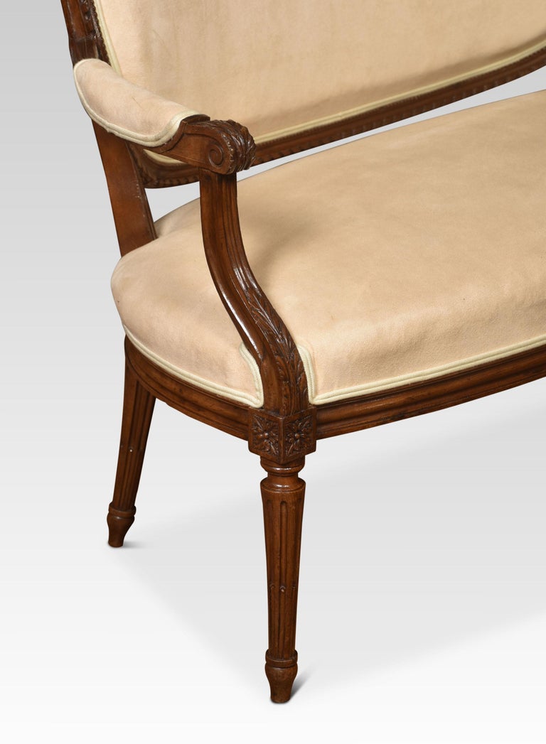 Walnut Framed Two-Seater Settee For Sale at 1stDibs