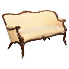 Used Walnut Framed Two-Seater Settee