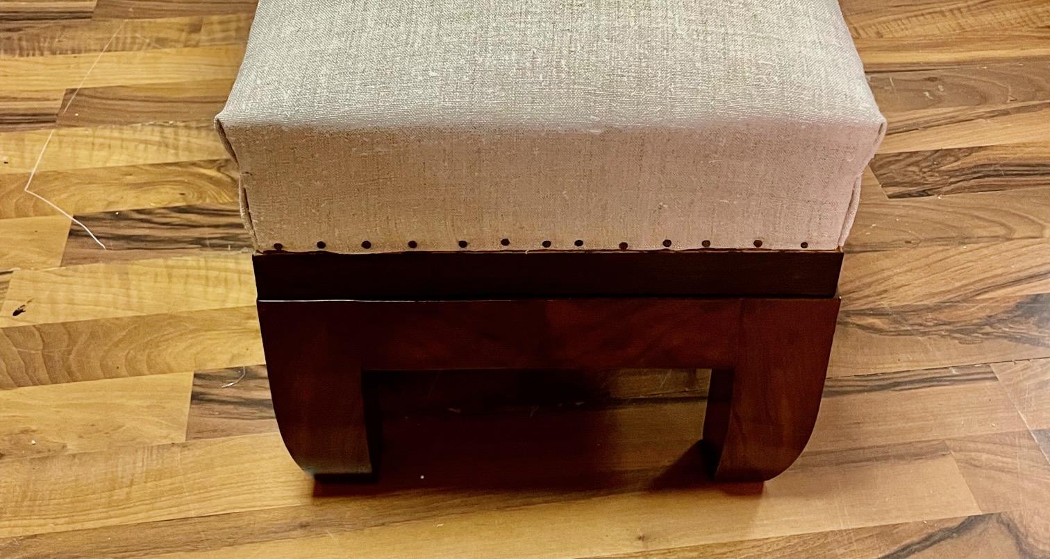 Walnut Framed Upholstered Footstools, Italy, 19th Century In Good Condition For Sale In New York, NY