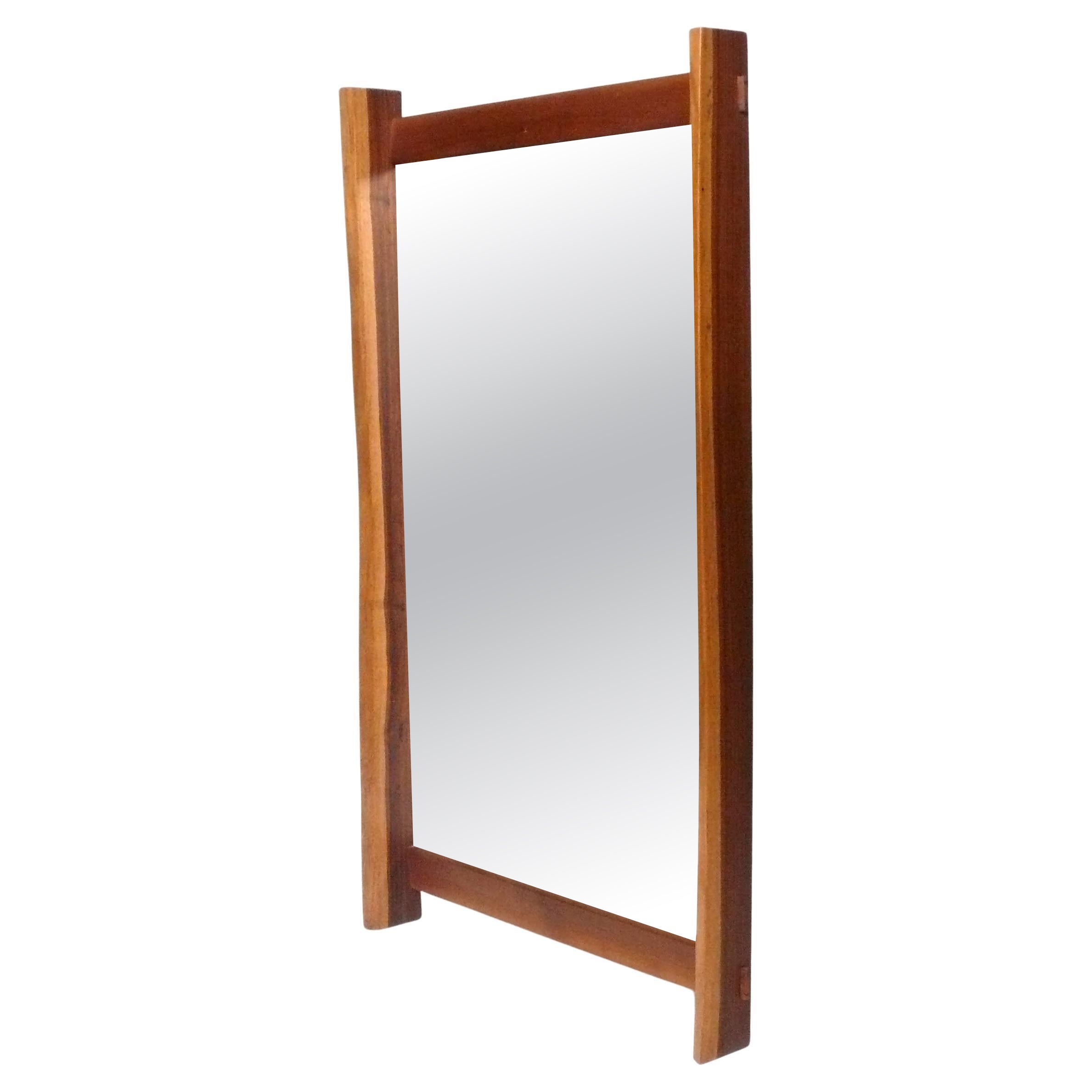 Miroir en noyer 55" x 31" American Studio Craft Mid Century