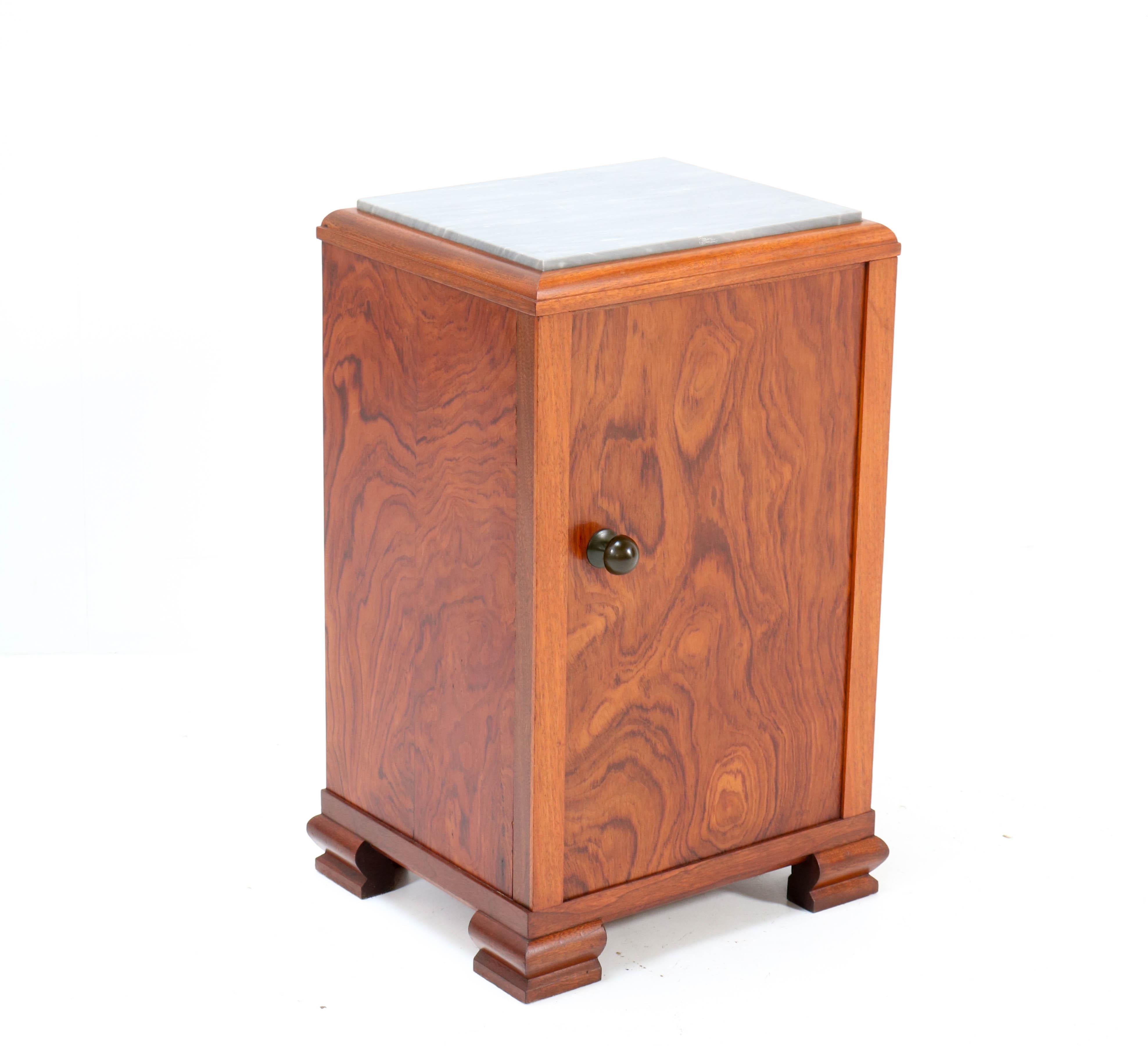 Walnut French Art Deco Nightstands or Bedside Tables, 1930s 2