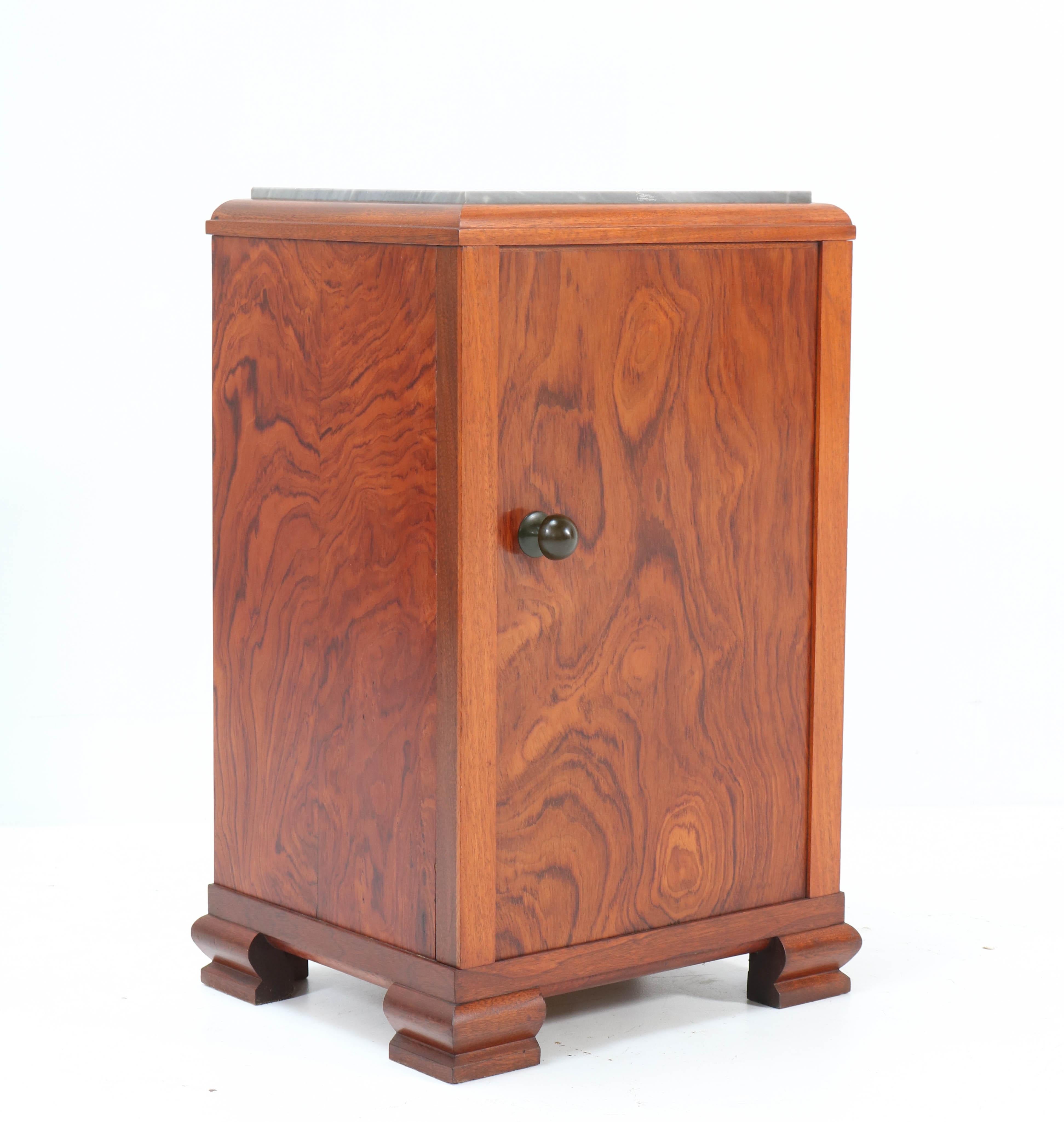 Walnut French Art Deco Nightstands or Bedside Tables, 1930s 4
