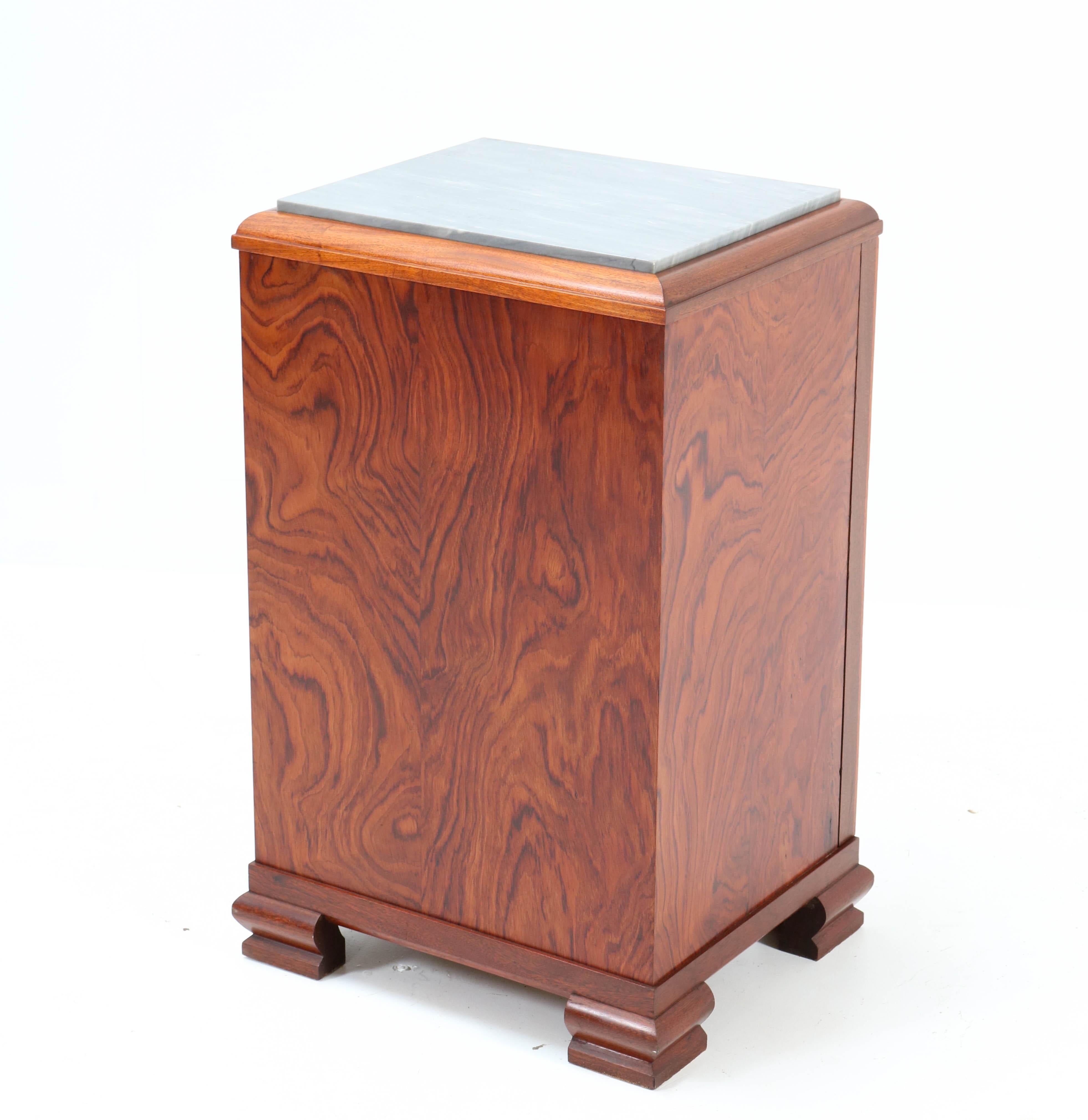 Walnut French Art Deco Nightstands or Bedside Tables, 1930s 6