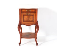 Walnut French Louis XV Nightstand, 1900s