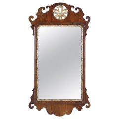 Walnut Fret-Cut Georgian Mirror