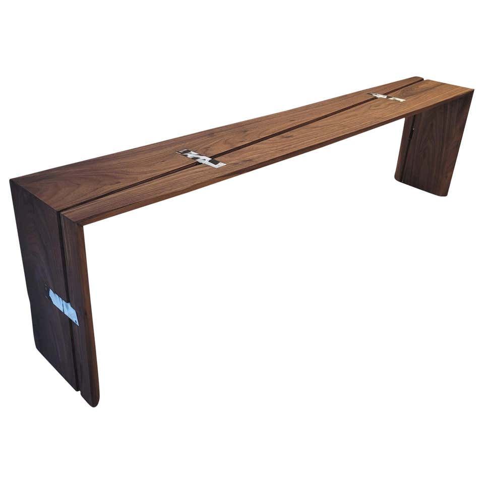 Walnut Minimalist Handmade Platform Queen Bed Frame, Judd Style For ...