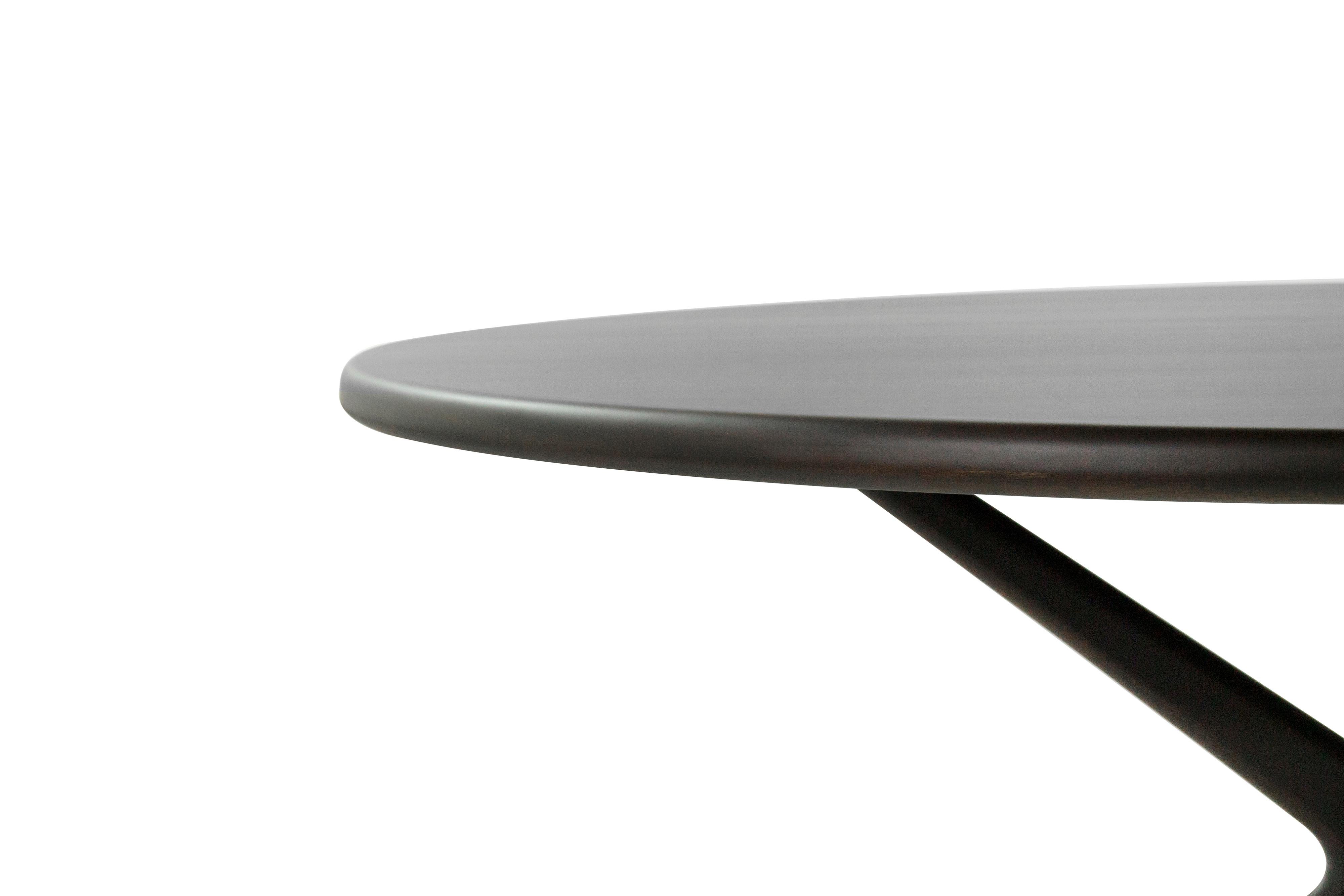 Contemporary Walnut Gazelle Collection Dining Table