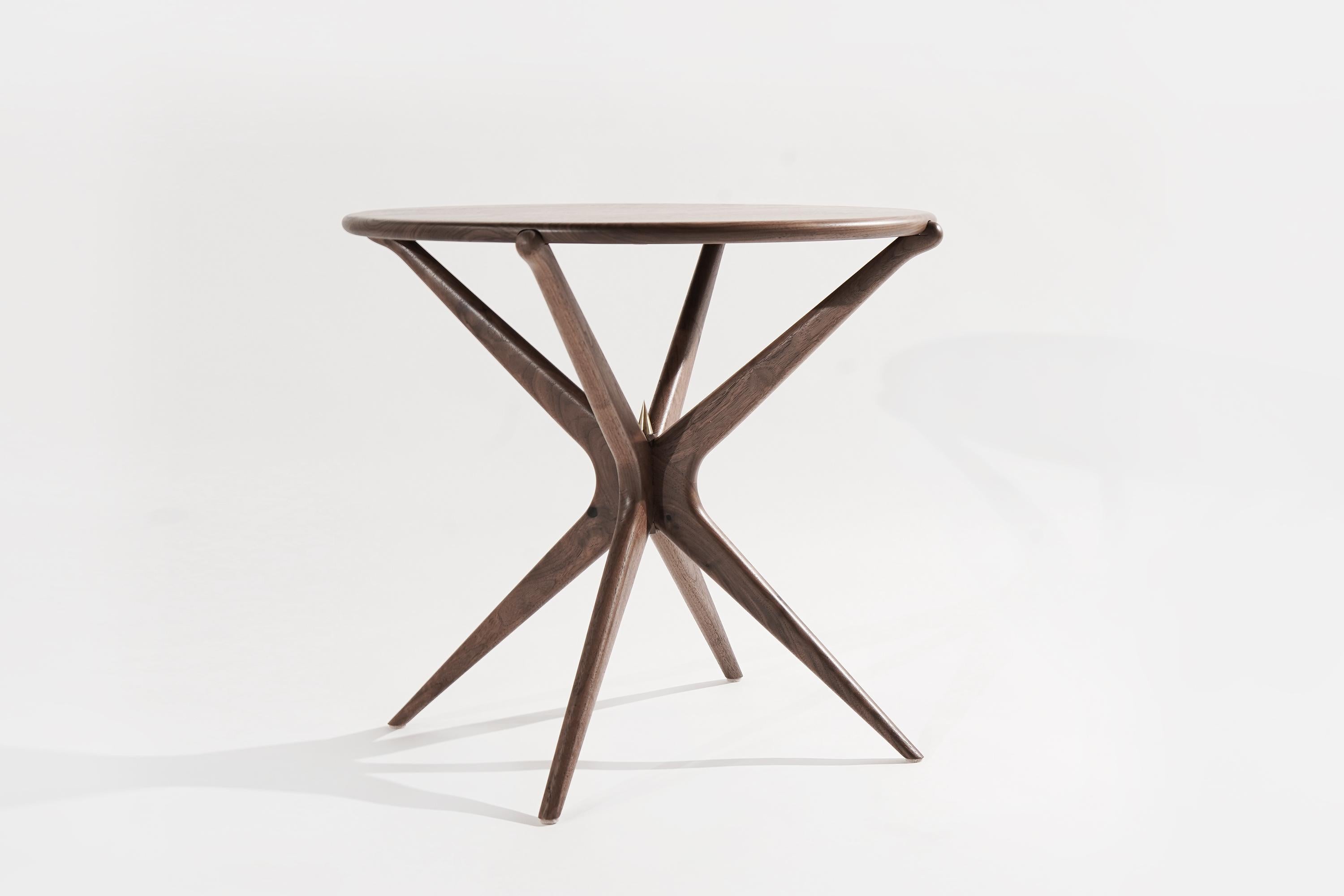 Organic Modern Walnut Gazelle V2 Occasional Table by Stamford Modern For Sale