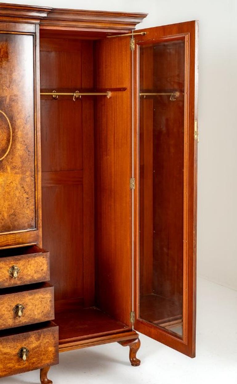 Walnut Gillows Wardrobe Gentlemans Closet Bedroom Furniture 3